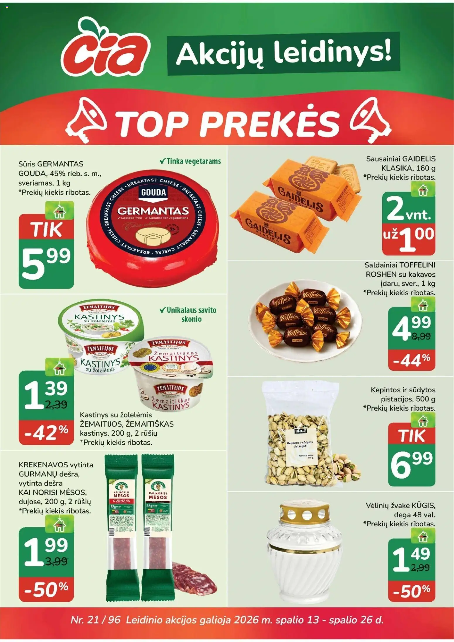 ČIA MARKET akcijos nuo 2026.10.13 | Puslapis: 1