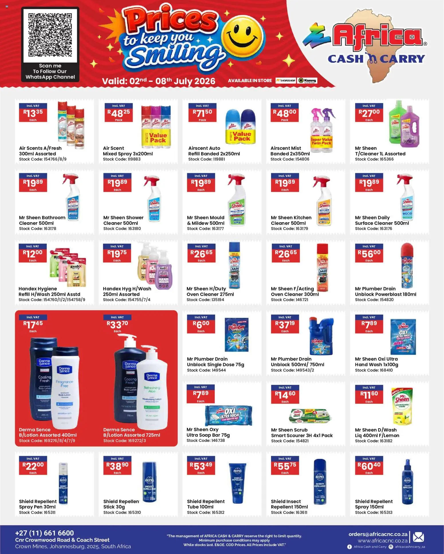 New Africa Cash & Carry catalogue – valid from 02/07/2026 | Page: 69 | Products: Oven, Shower, Stock, Scrub
