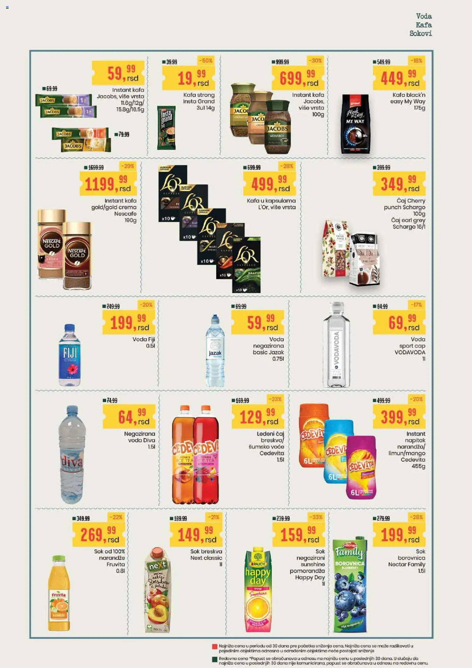 Aroma Market katalog - važi od 06.08.2026 | Strana: 20 | Proizvode: Cedevita, Fruvita, Pomorandza, Čaj
