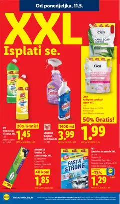 AROMATA Vrećice za zamrzavanje XXL, Sa zatvaračem, 1 kom = 0.05, Redovna cijena za 20 kom = 1.23, 40 kom - Pregled kataloga iz trgovine Lidl, vrijedi od 11.05.2026 | Stranica: 12
