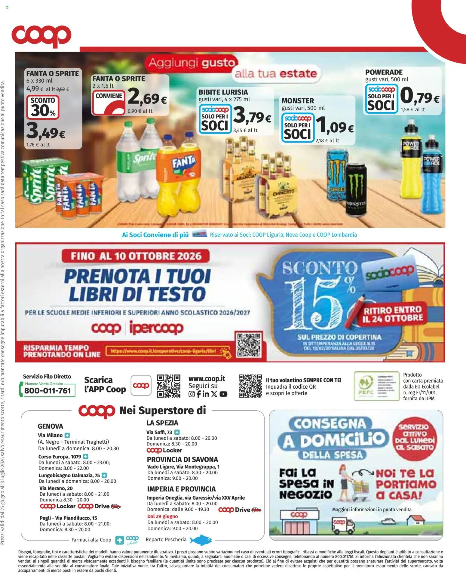 Volantino COOP del 25/06/2026 | Pagina: 27 | Prodotti: Tè, Data, Bibite, Fanta