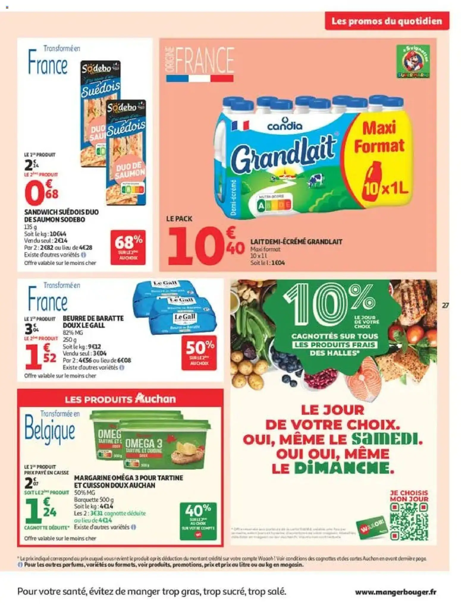 {H1} | Page: 27 | Produits: Candia, Sandwich, Margarine, Beurre
