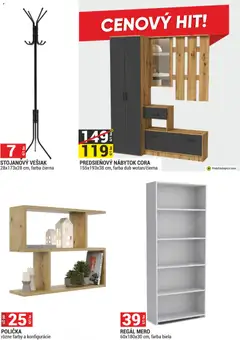 Merkury Market leták platný od 01.06.2026 | Strana: 34 | Produkty: Nábytok, Regál, Predsieňový nábytok, Vešiak
