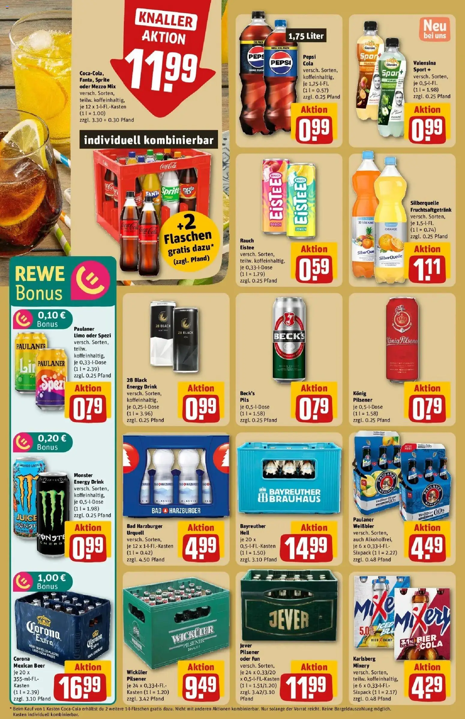Rewe Prospekt Uelzen	 – gültig ab 04.05.2026 | Seite: 22 | Produkte: Cola, Burger, Jever, Paulaner