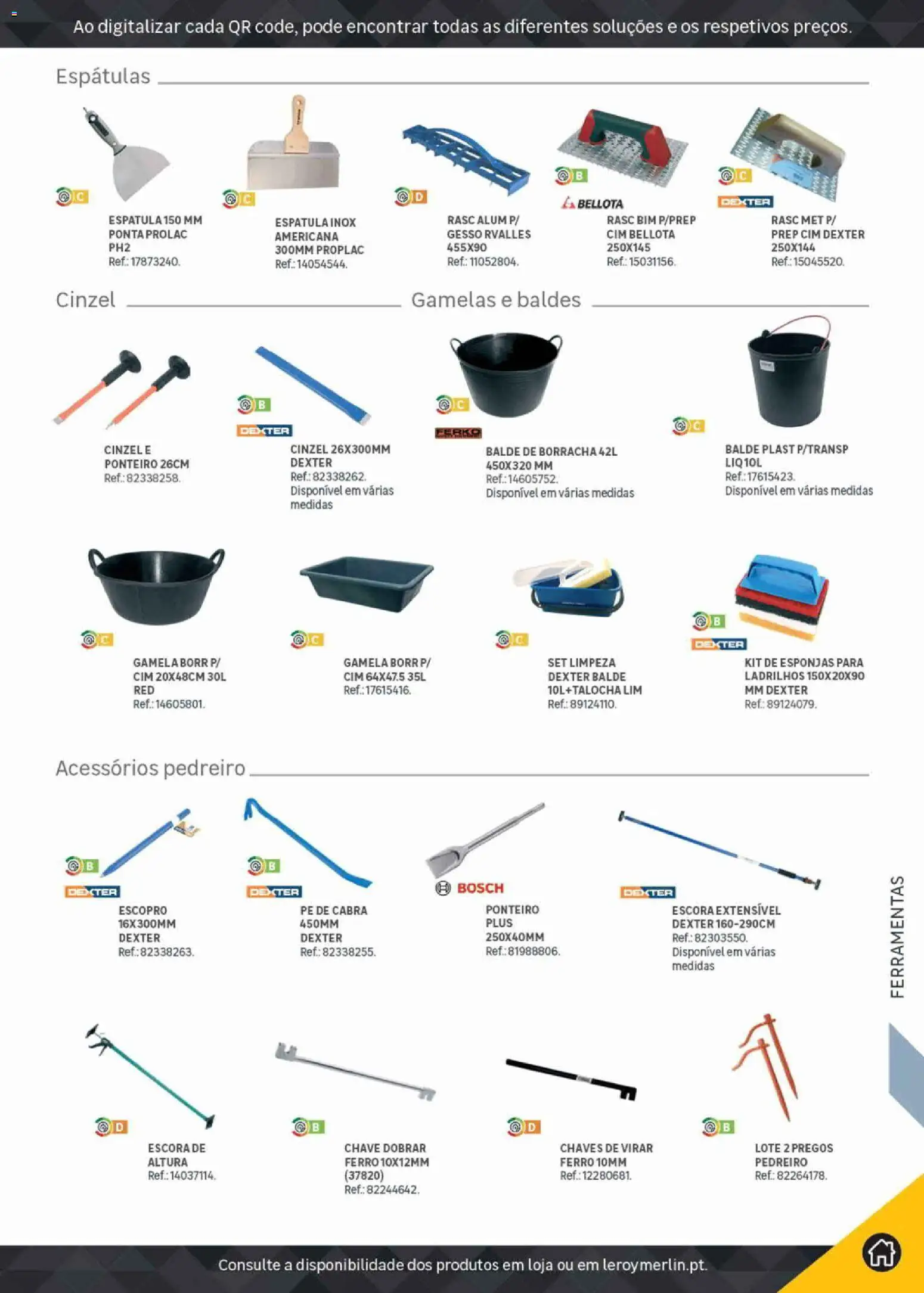 Leroy Merlin Catálogo Pro │ válido de 09.06.2026 | Página: 337 | Produtos: Espátula, Balde, Ferro, Ferramentas