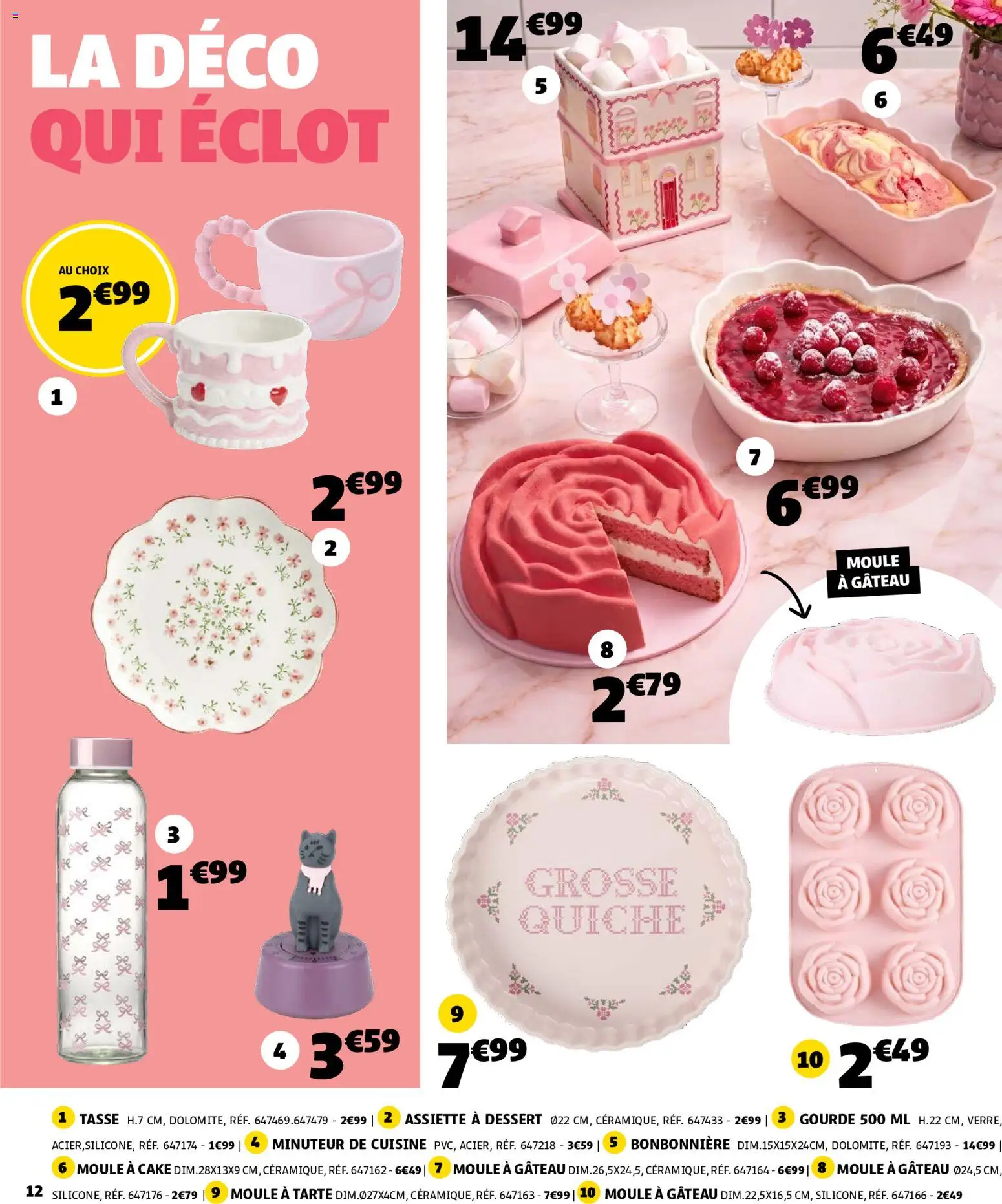{H1} | Page: 12 | Produits: Minuteur de cuisine, Dessert, Cake, Bonbonnière