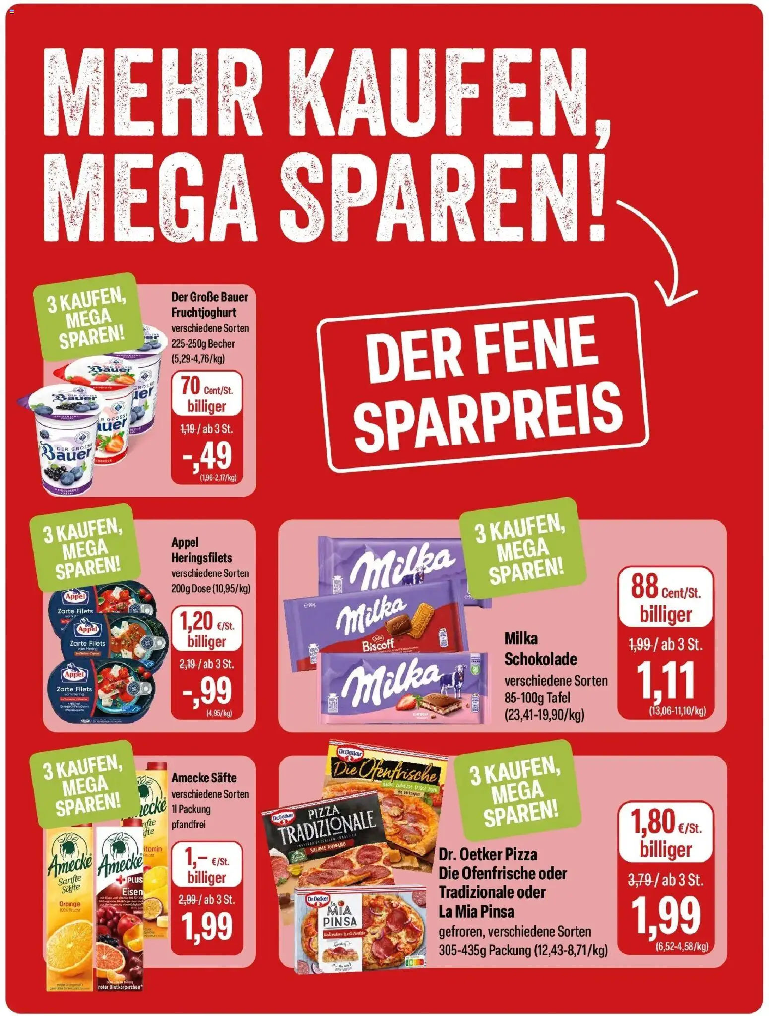 Feneberg Aktuelle Angebote (ab 07.05.2026) zum Blättern | Seite: 10 | Produkte: Schokolade, Milka, Ofenfrische, Pizza