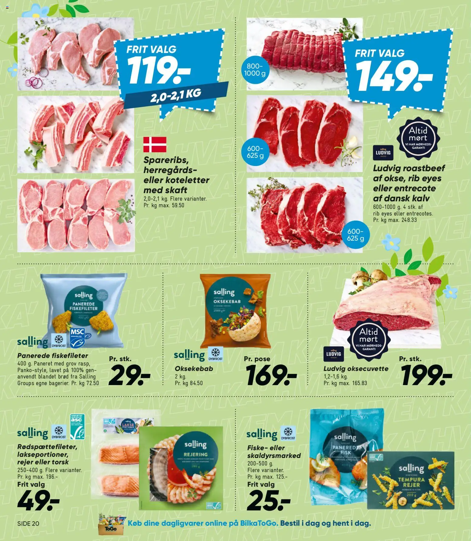 Bilka tilbudsavis – gyldig fra 22.05.2026 | Side: 26 | Produkter: Fisk, Entrecote, Rejer, Torsk