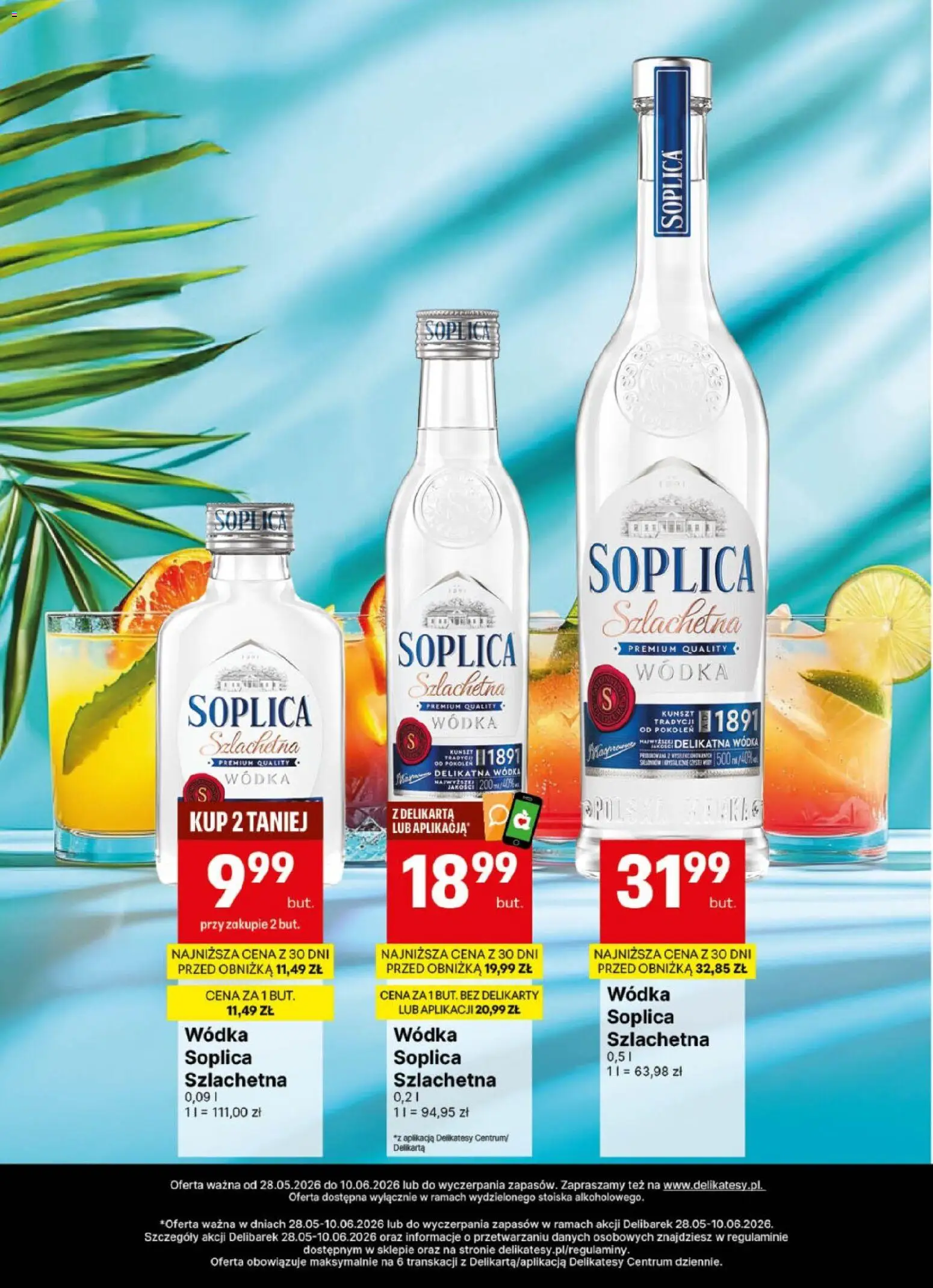 Delikatesy Centrum gazetka - DeliBarek od 28.05.2026 | Strona: 9 | Produkty: Soplica wódka, Delikatesy, Wódka