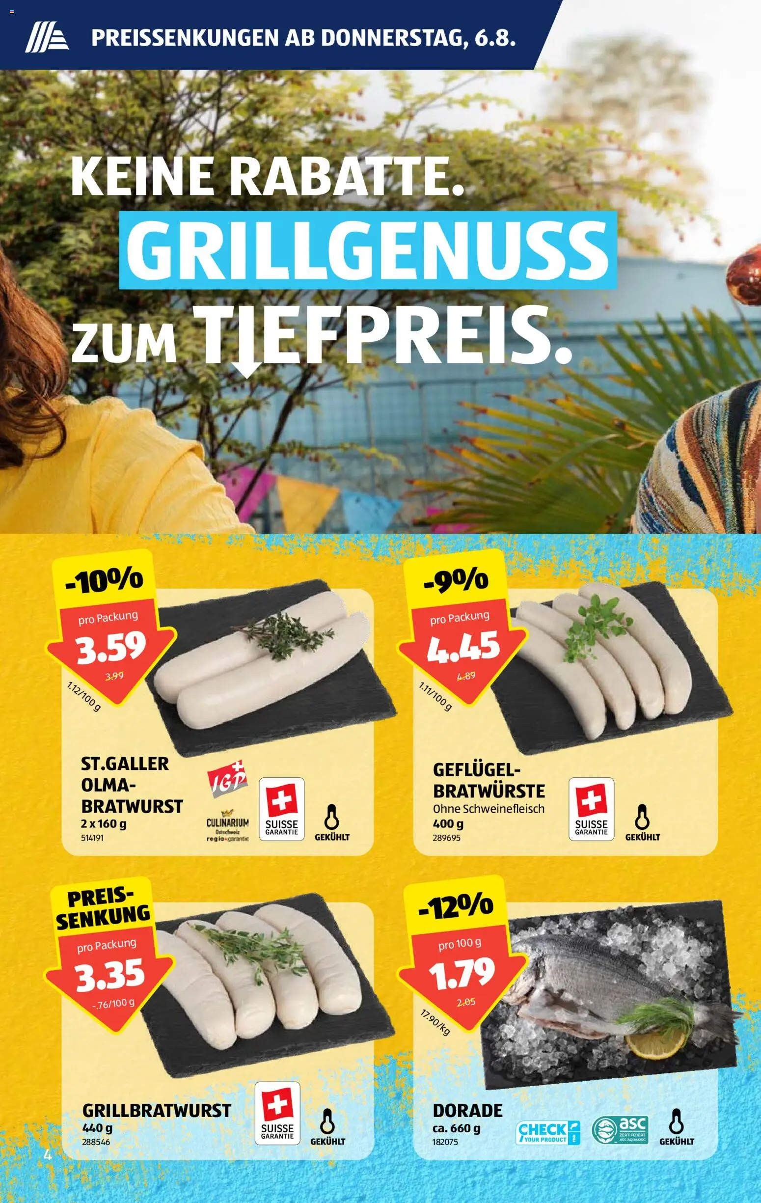 Aldi aktionen – gültig ab 06.08.2026 | Seite: 4 | Produkte: Schweinefleisch