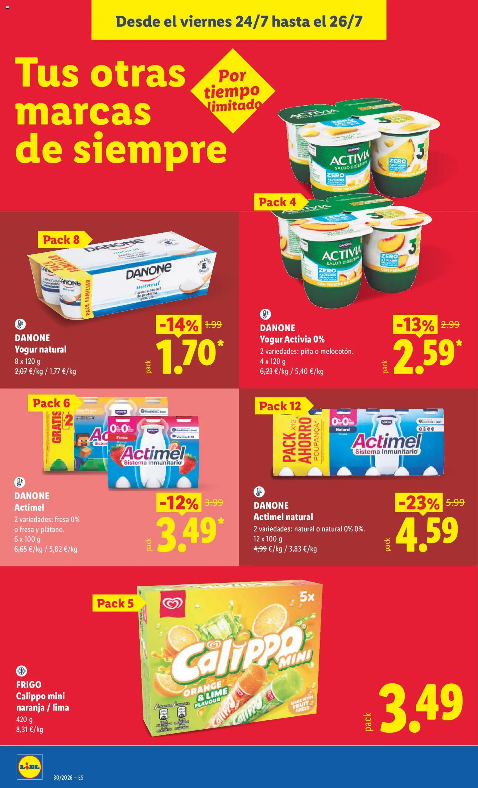 Lidl folleto │ válido desde el 20/07/2026 | Página: 44 | Productos: Proteína, Lima, Piña, Yogur natural