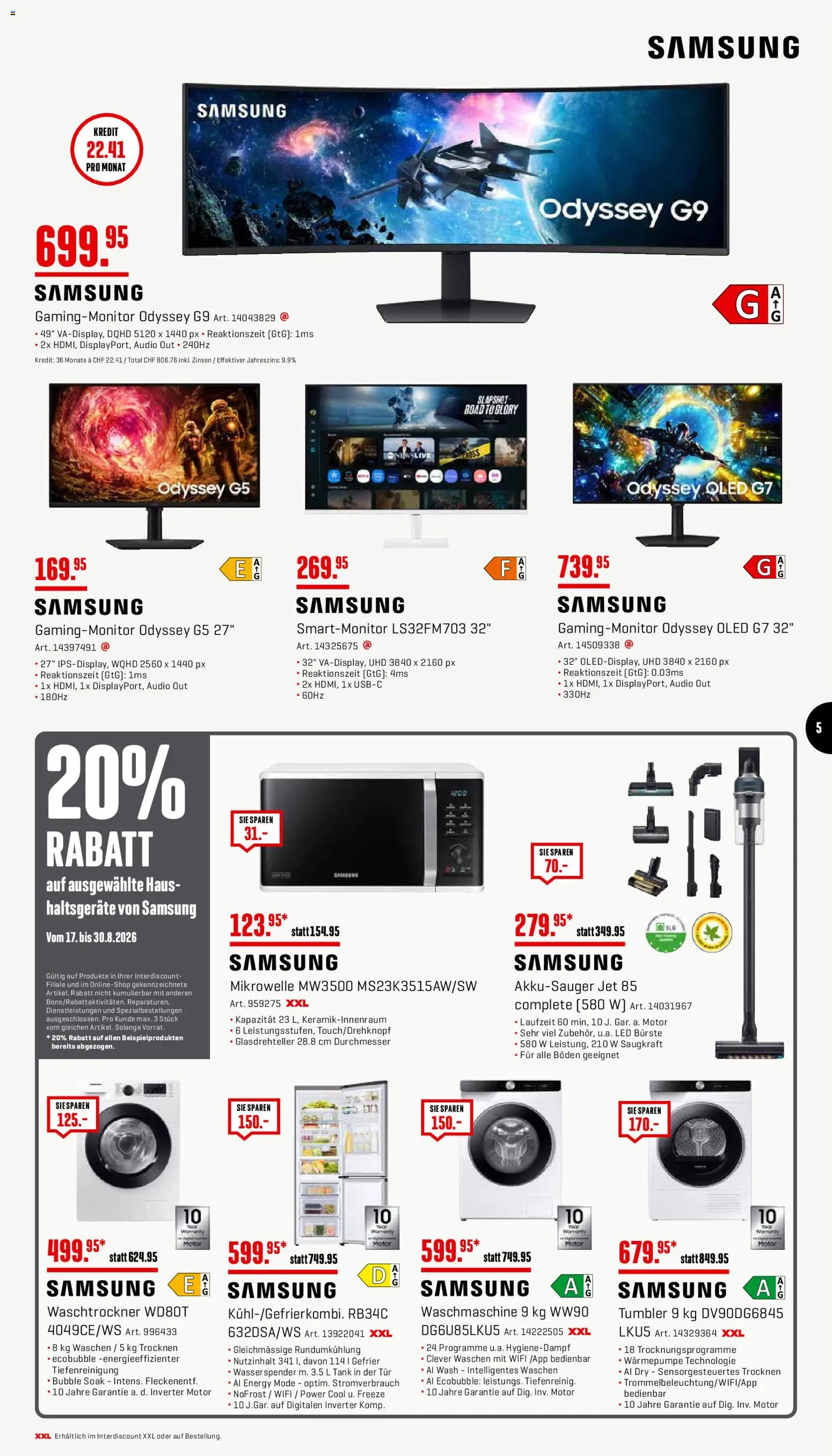 Interdiscount aktionen – gültig ab 17.08.2026 | Seite: 5 | Produkte: Bürste, Audio, Waschtrockner, Waschmaschine