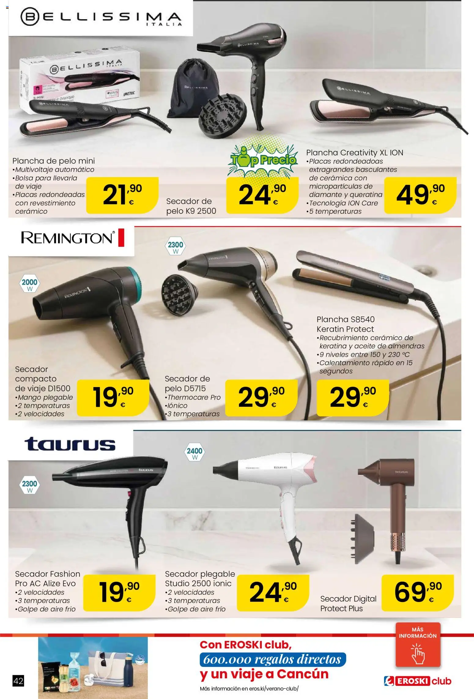Eroski Oh! OFERTA Málaga │ válido desde el 11.06.2026 | Página: 42 | Productos: Aceite, Bolsa, Plancha, Plancha de pelo