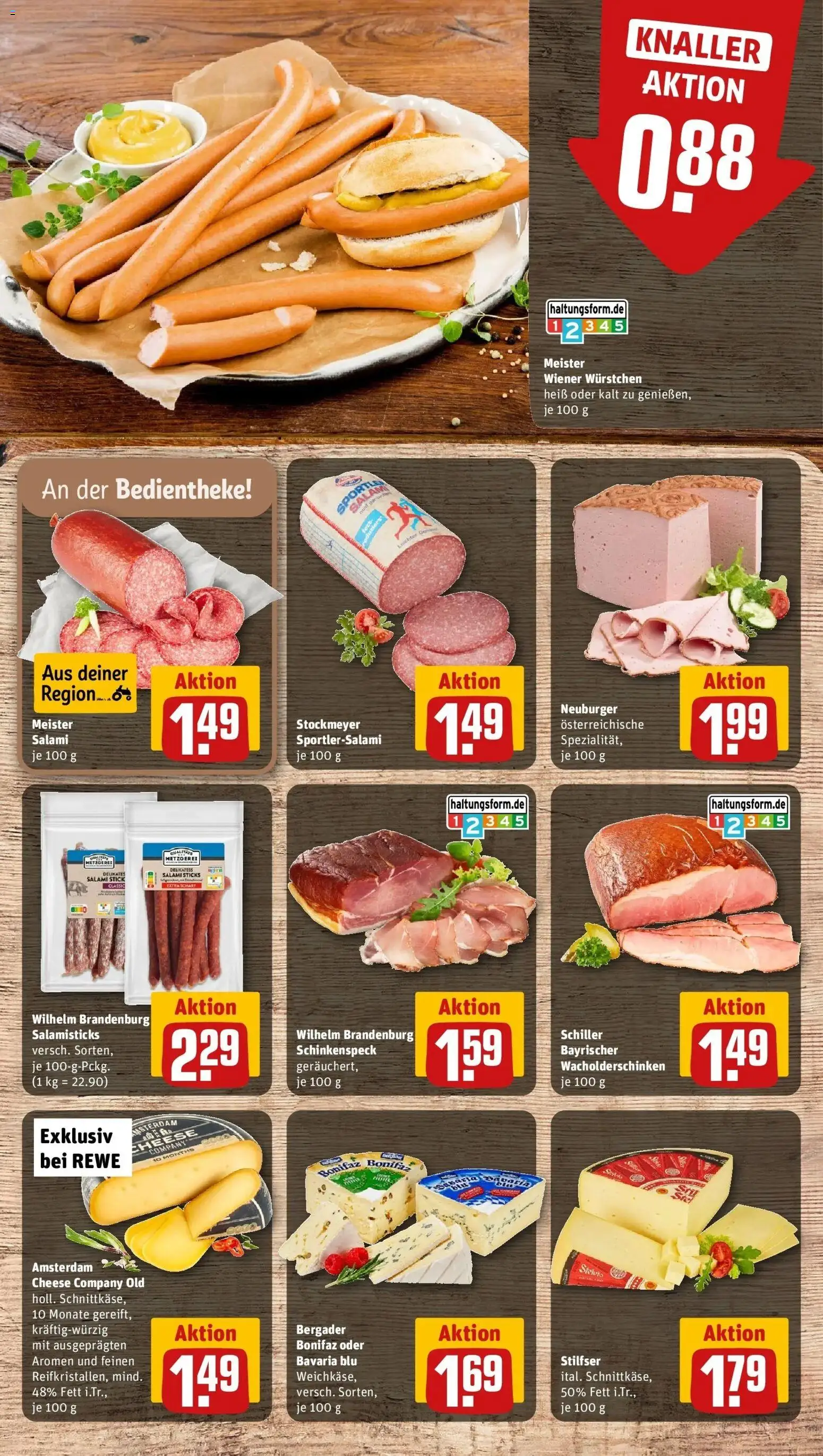 Rewe Prospekt Freiburg – gültig ab 27.07.2026 | Seite: 12 | Produkte: Wiener wurstchen, Salami