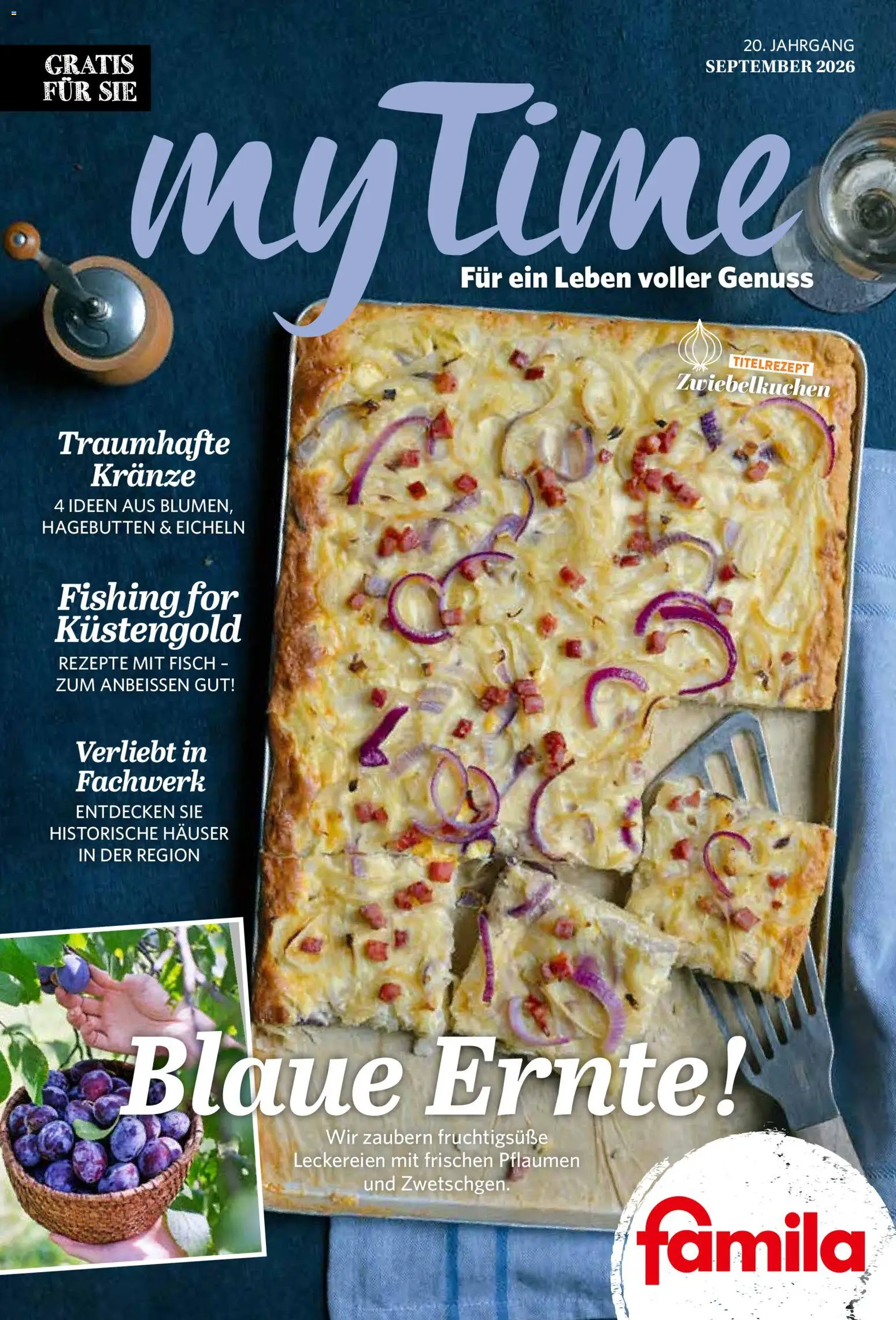 Famila Nordwest myTime September 2026 – gültig ab 01.09.2026 | Seite: 1 | Produkte: Pflaumen, Fisch