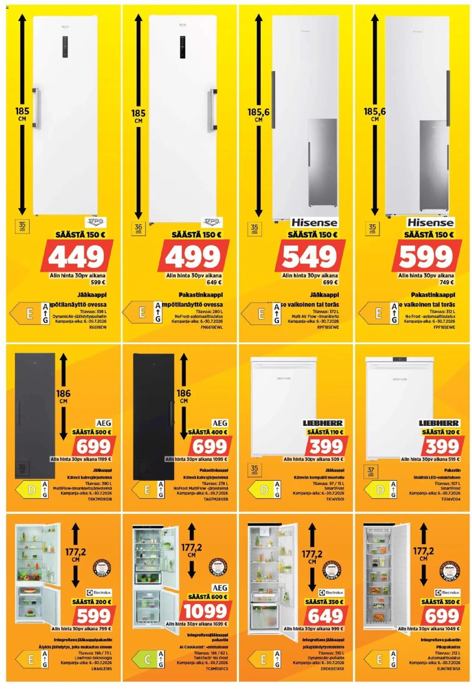 Power tarjoukset – voimassa 20/07/2026 alkaen | Sivu: 27 | Tuotteet: Pakastin, Pakastinkaappi