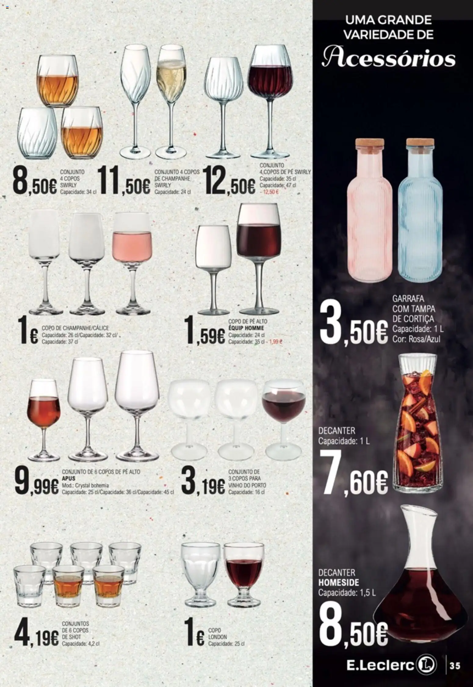 E.Leclerc folheto Feira dos Vinhos │ válido de 01/10/2026 | Página: 35 | Produtos: Copos, Champanhe, Vinho do Porto, Vinho