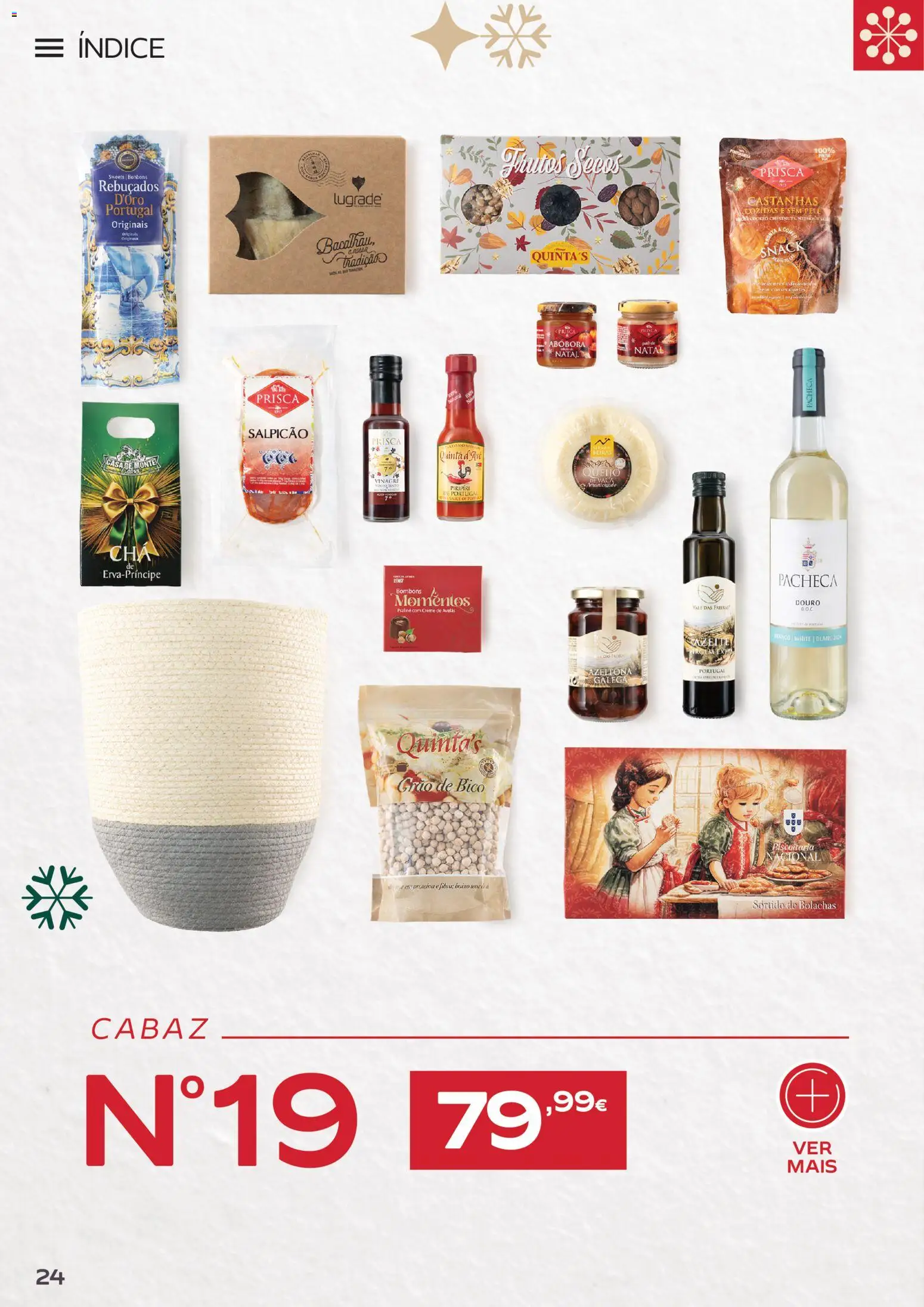 Continente Cabazes de Natal │ válido de 06/10/2026 | Página: 24 | Produtos: Bolachas, Salpicão, Rebuçados, Abóbora
