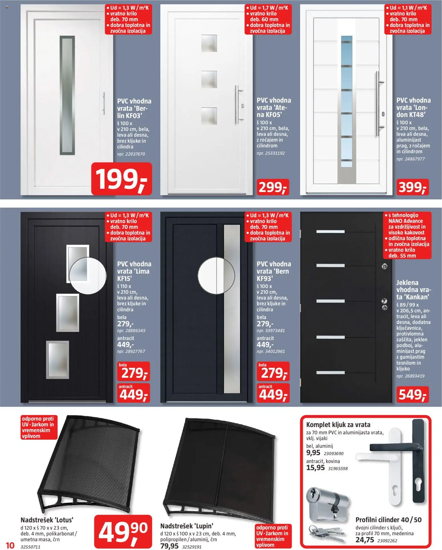Novi Bauhaus katalog ponudbe – veljaven od 16.09.2026 | Stran: 10 | Izdelki: Vratno krilo, Krilo, Vrata