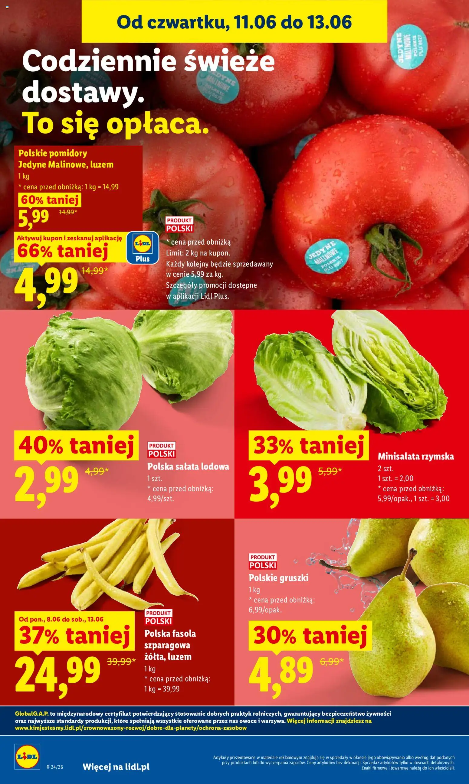 Lidl gazetka od 11.06.2026 | Strona: 46 | Produkty: Pomidory, Owoce