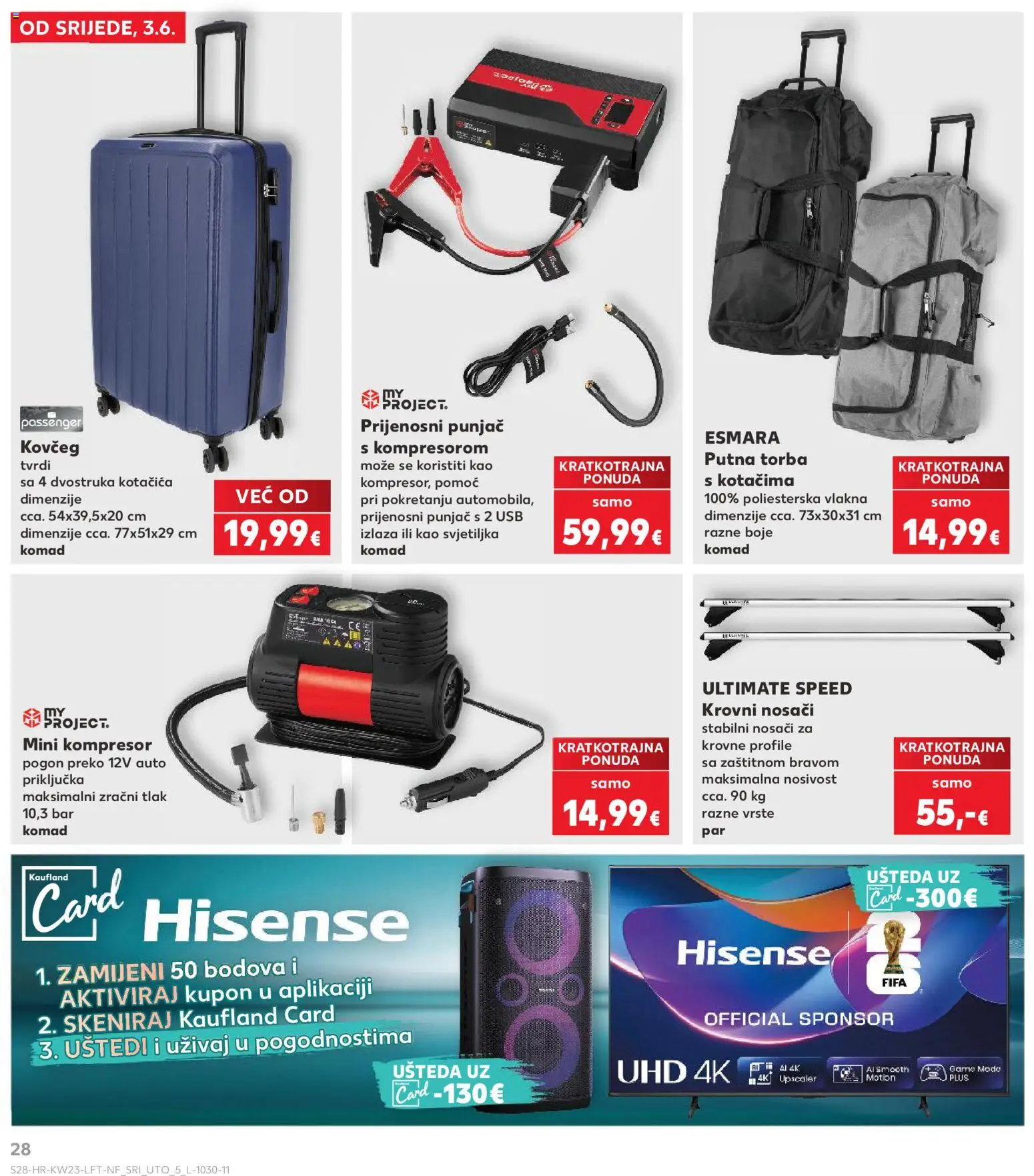 Kaufland HR akciós ujság - amely érvényes a következő dátumtól: 03.06.2026 | Oldal: 28 | Termékek: USB