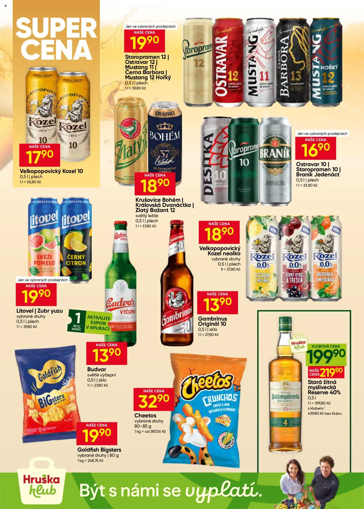Hruška leták od 02.09.2026 | Strana: 10 | Produkty: Staropramen, Krušovice Bohém, Velkopopovický Kozel, Kozel nealko