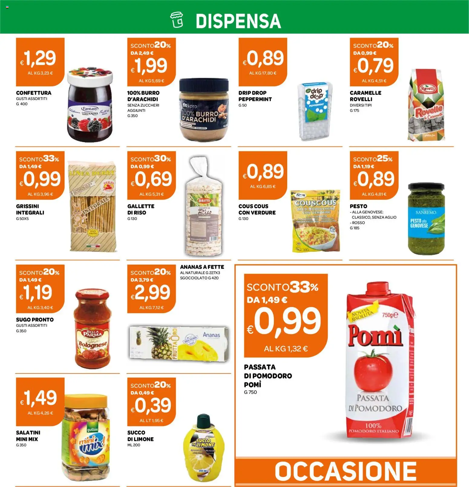 Volantino Ekom del 02.06.2026 | Pagina: 3 | Prodotti: Salatini, Verdure, Limone, Sugo