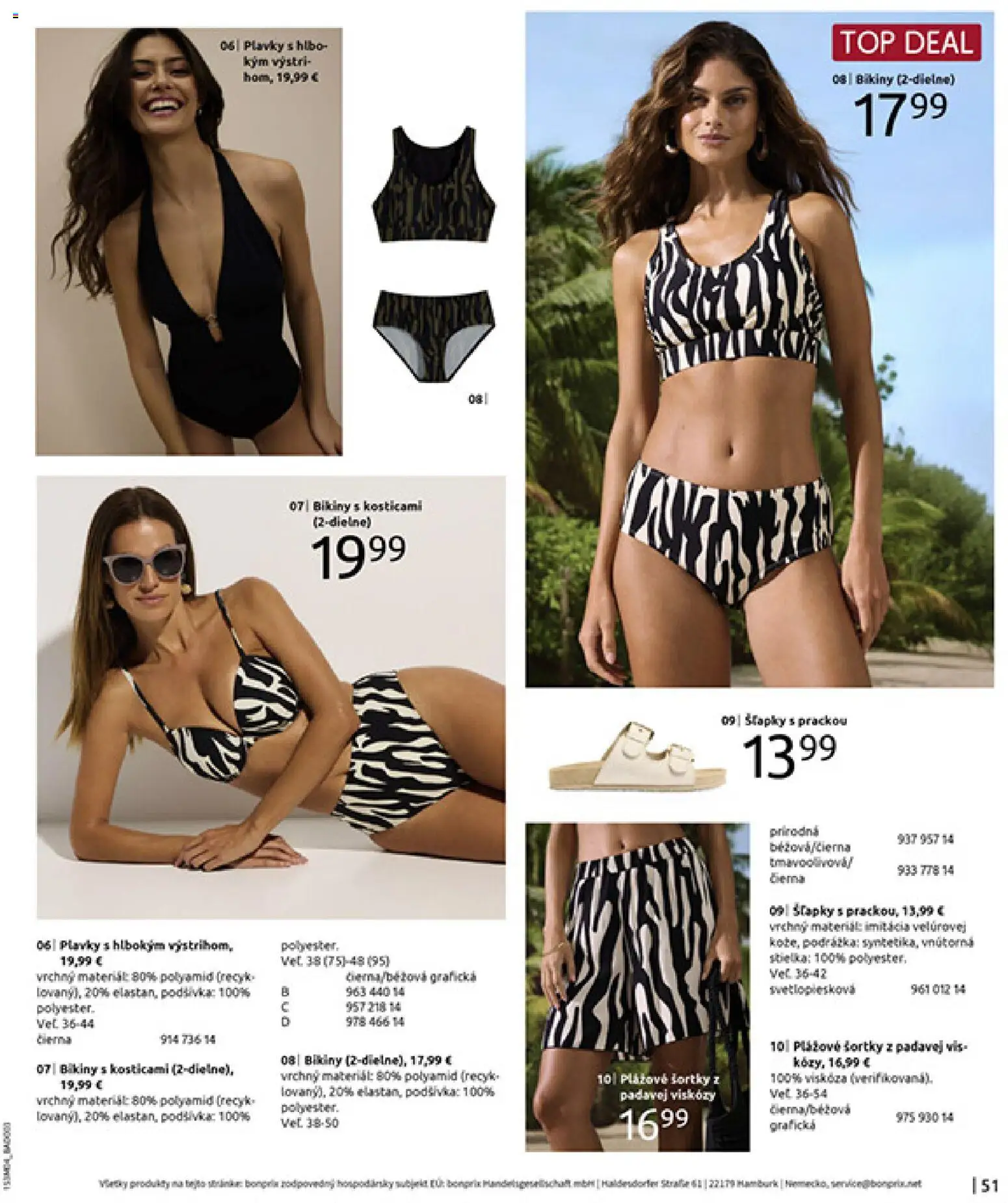 Nové Bonprix akcie – leták je platný od 31.03.2026 | Strana: 53 | Produkty: Plavky, Šľapky
