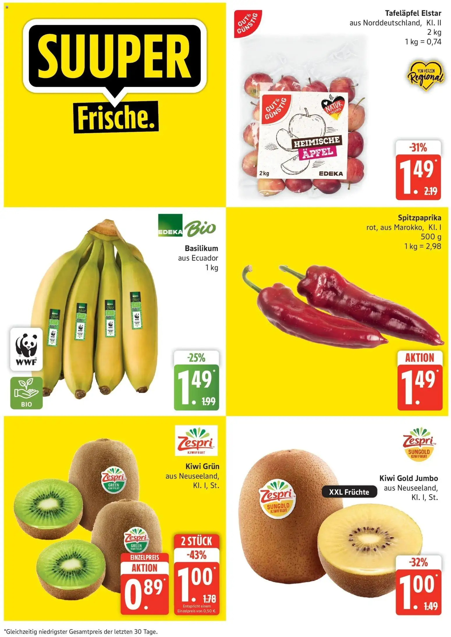 Edeka Prospekt Güstrow (ab 31.08.2026) » Angebote Online | Seite: 5 | Produkte: Äpfel, Kiwi