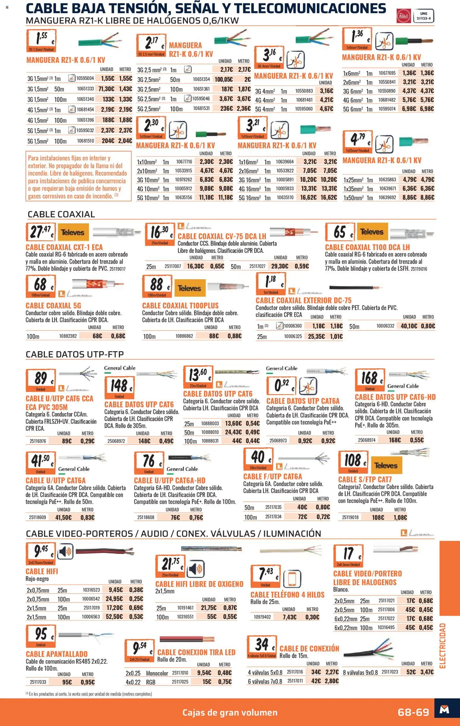 Obramat - Reformas Otono Imprenta Almacenes 14 Bormujos 2026 │ válido desde el 09/10/2026 | Página: 69 | Productos: General, Manguera, Cable, Iluminación