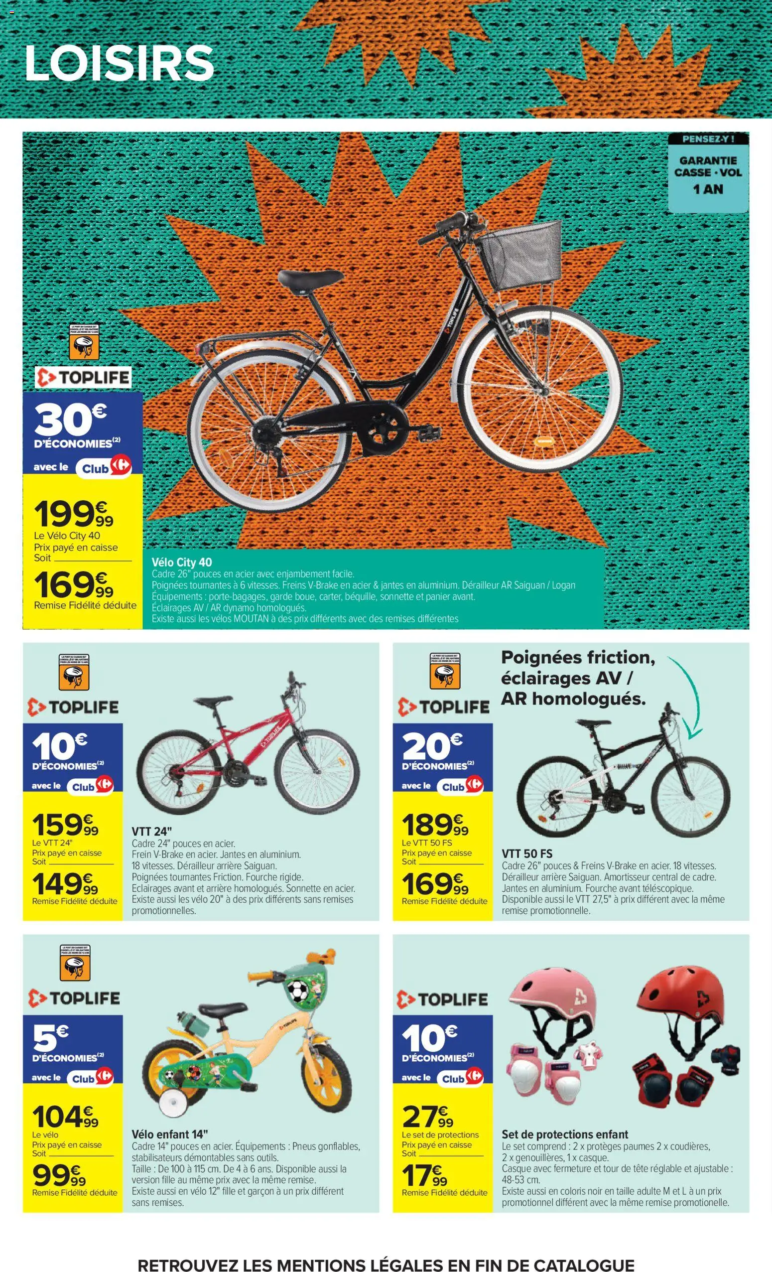 {H1} | Page: 74 | Produits: Vélo, Pneus, Panier, Cadre