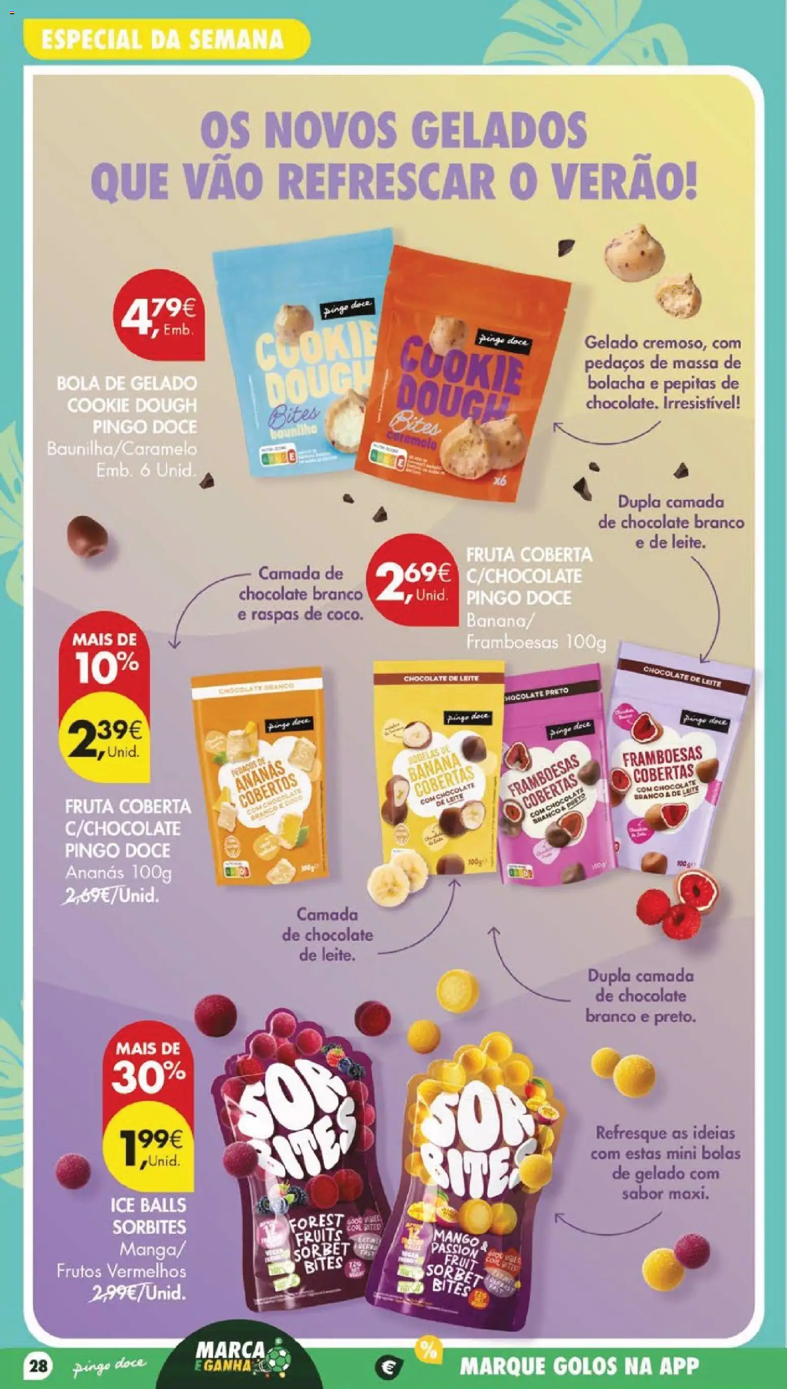 Pingo Doce folheto │ válido de 23/06/2026 | Página: 34 | Produtos: Banana, Gelado, Leite, Chocolate