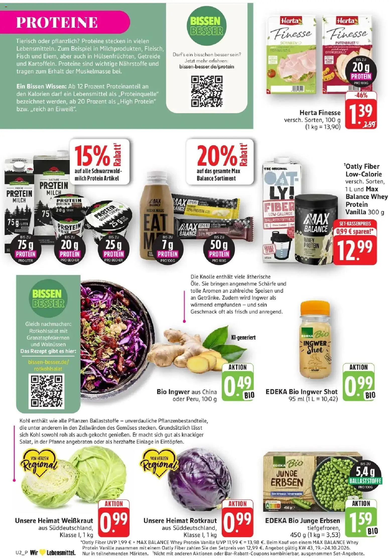 Edeka Prospekt Karlsbad-Langensteinbach (ab 19.10.2026) » Angebote Online | Seite: 2 | Produkte: Creme, Vanille, Oatly, Erbsen