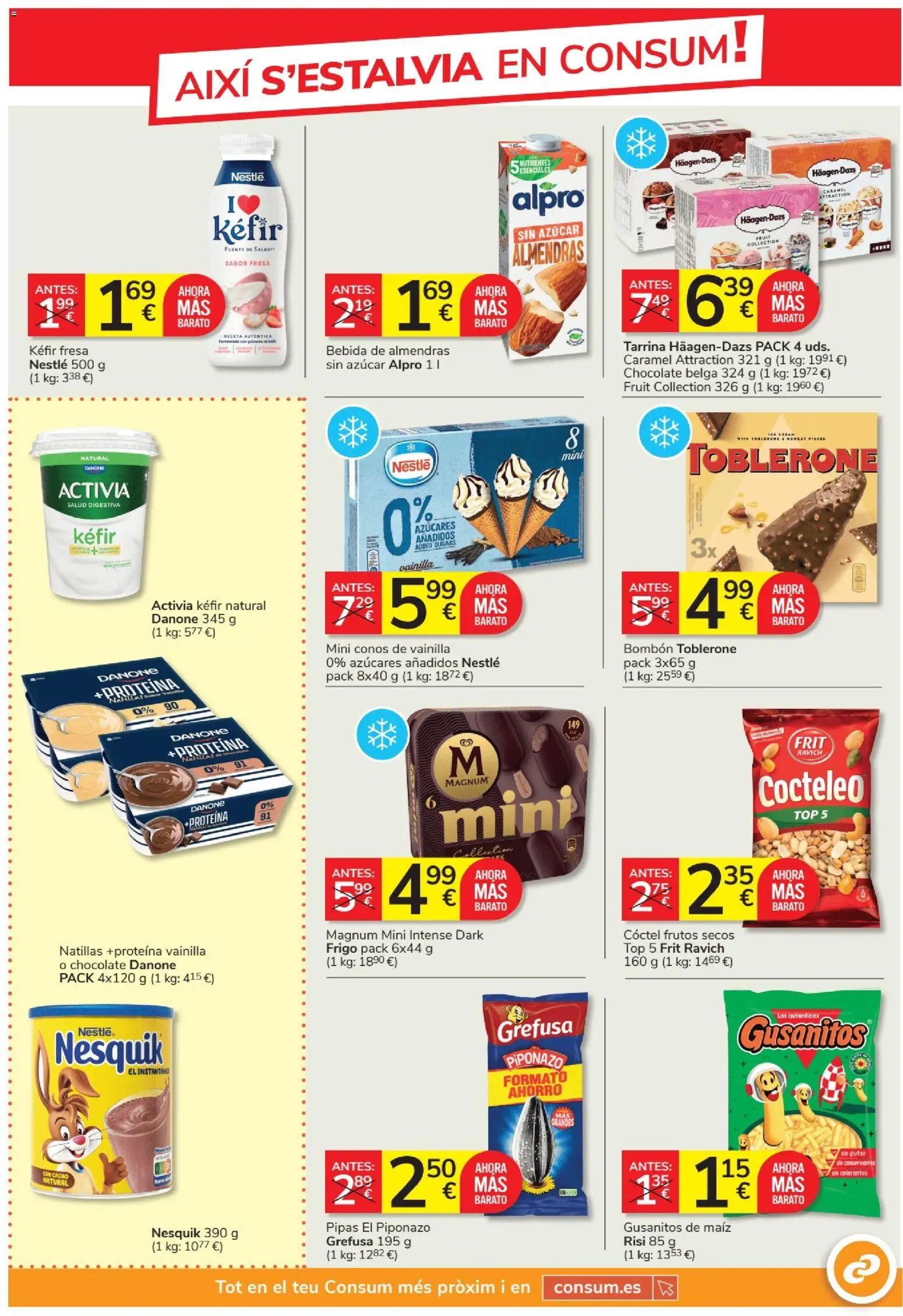 Consum folleto │ válido desde el 27/08/2026 | Página: 11 | Productos: Proteína, Kéfir, Chocolate, Bebida de almendras