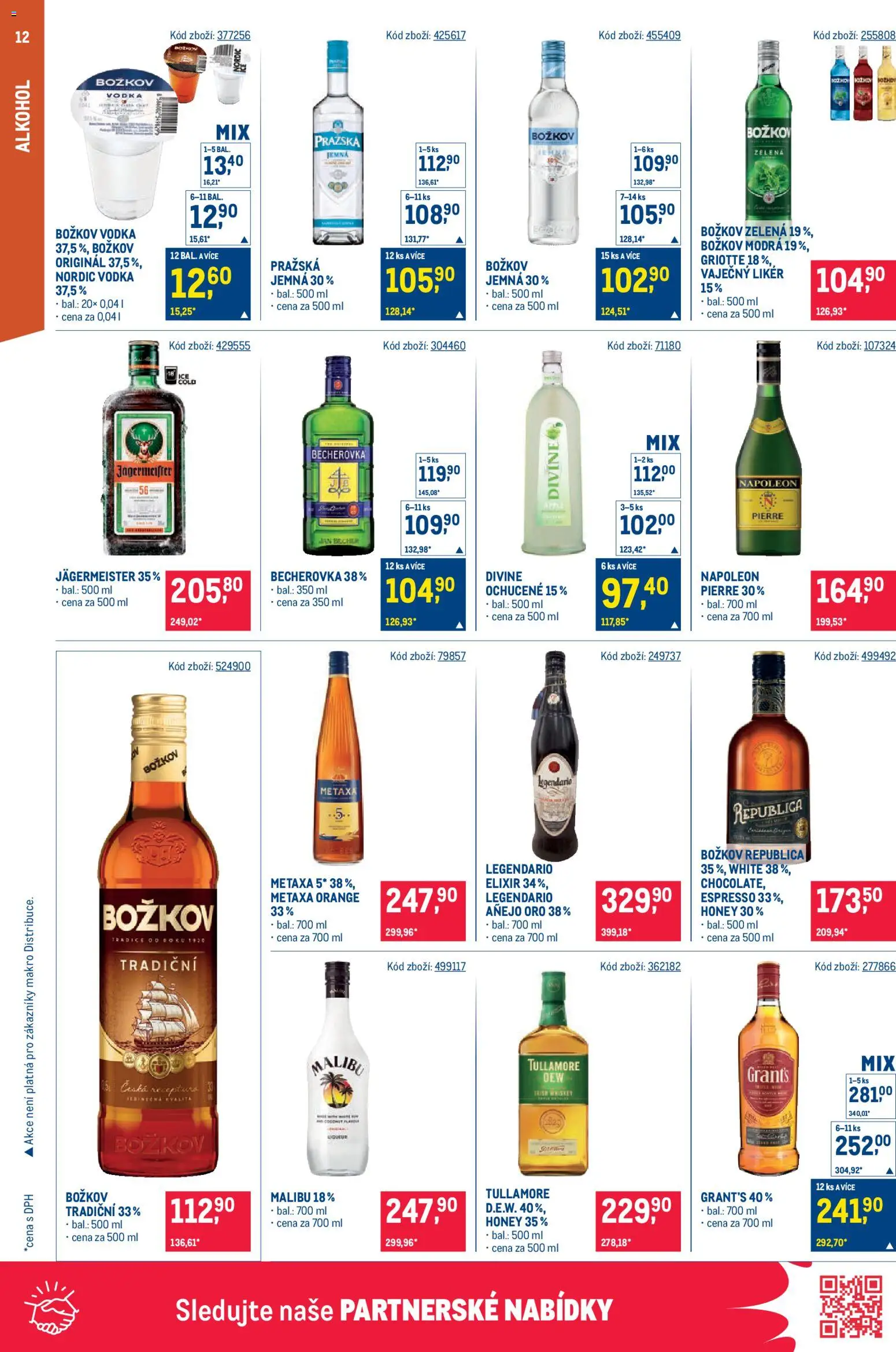 Makro leták - Maloobchod od 07.10.2026 | Strana: 12 | Produkty: Metaxa 5*, Metaxa, Malibu, Alkohol