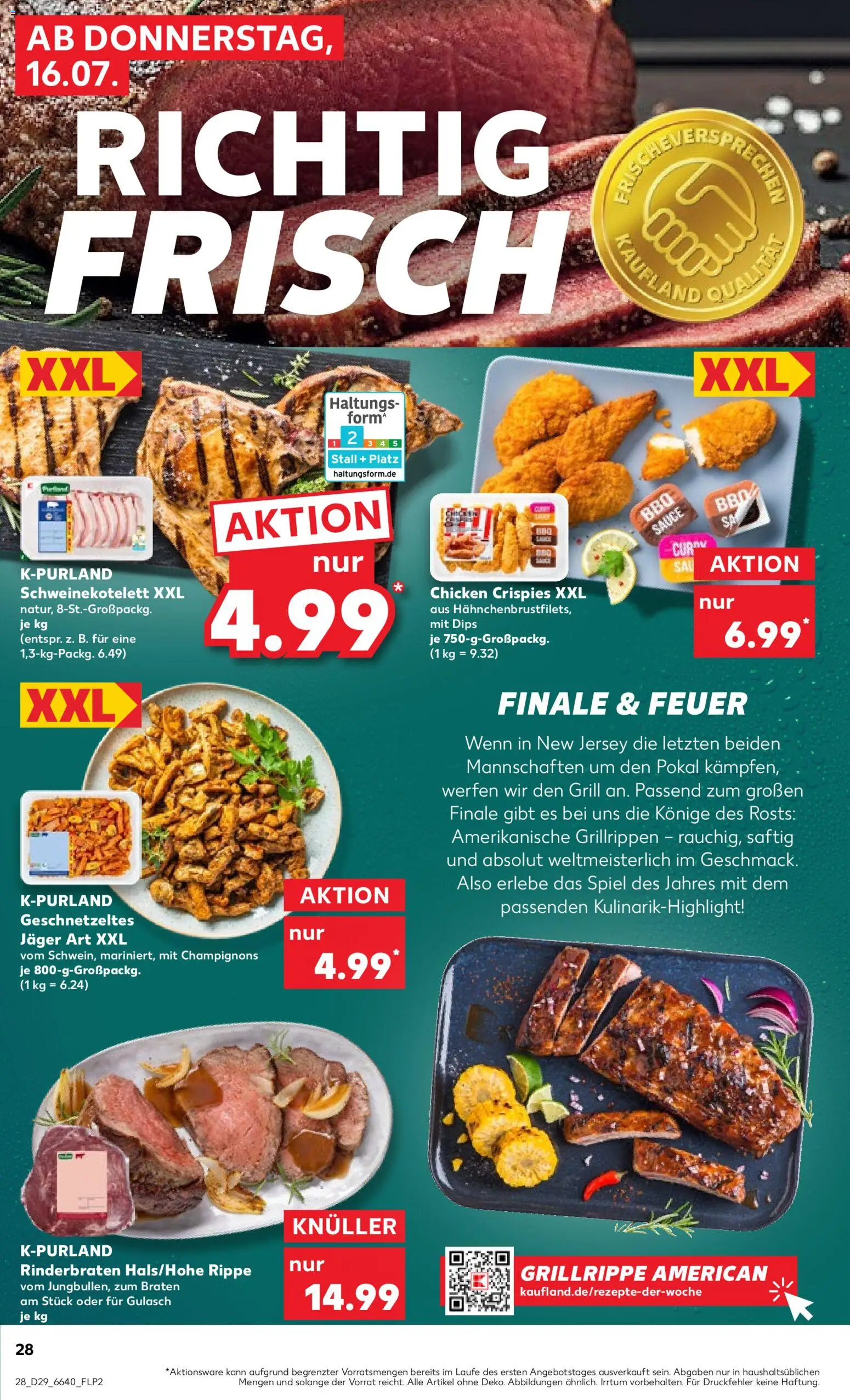 Kaufland Prospekt – gültig ab 16.07.2026 | Seite: 28 | Produkte: Spiel, Rinderbraten, Grill, Gulasch