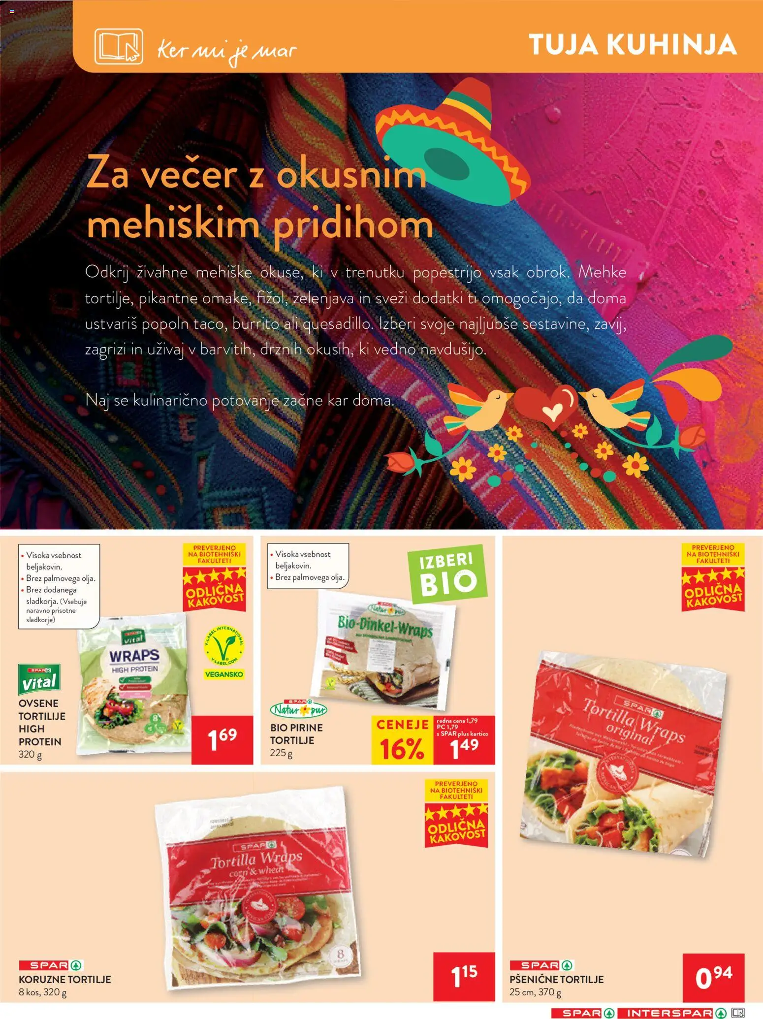Novi Spar katalog ponudbe – veljaven od 27.05.2026 | Stran: 10 | Izdelki: Kuhinja, Tortilje, Zelenjava