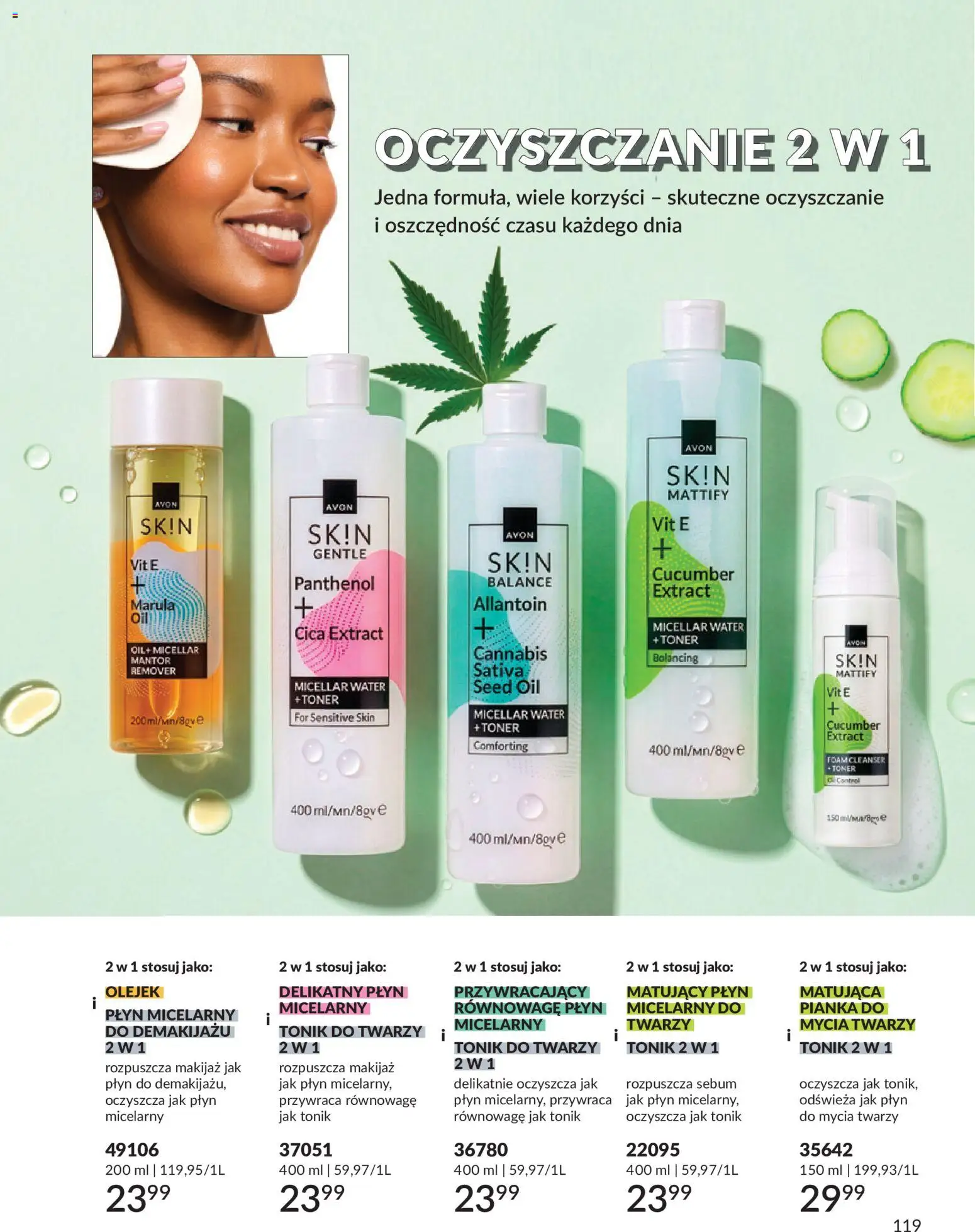 Avon Katalog 6 2026 od 01.06.2026 | Strona: 119 | Produkty: Toner, Makijaż, Tonik, Tonik do twarzy