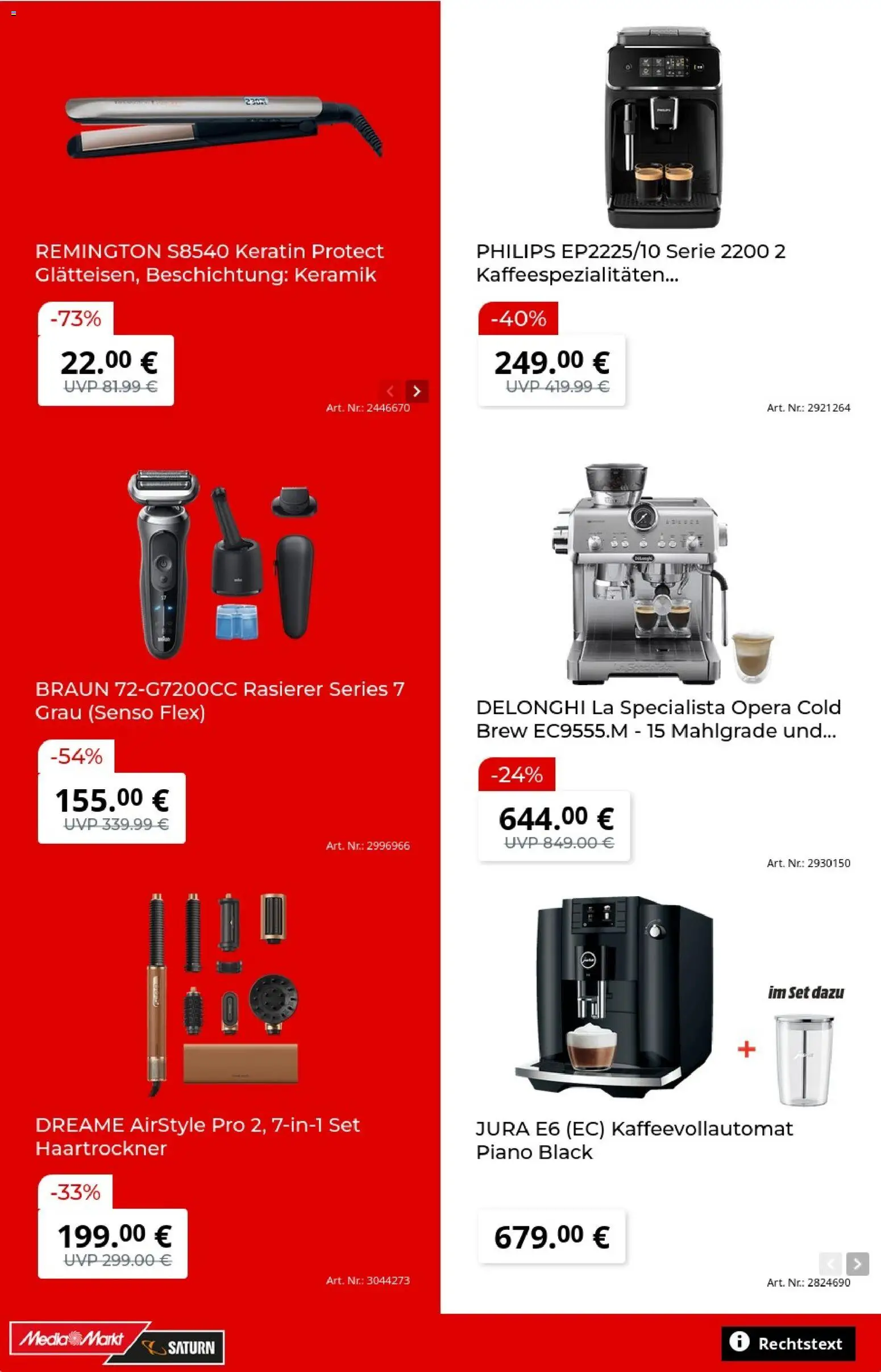 Media Markt Prospekt – gültig ab 07.09.2026 | Seite: 13 | Produkte: Philips, Rasierer, Haartrockner, Kaffeevollautomat