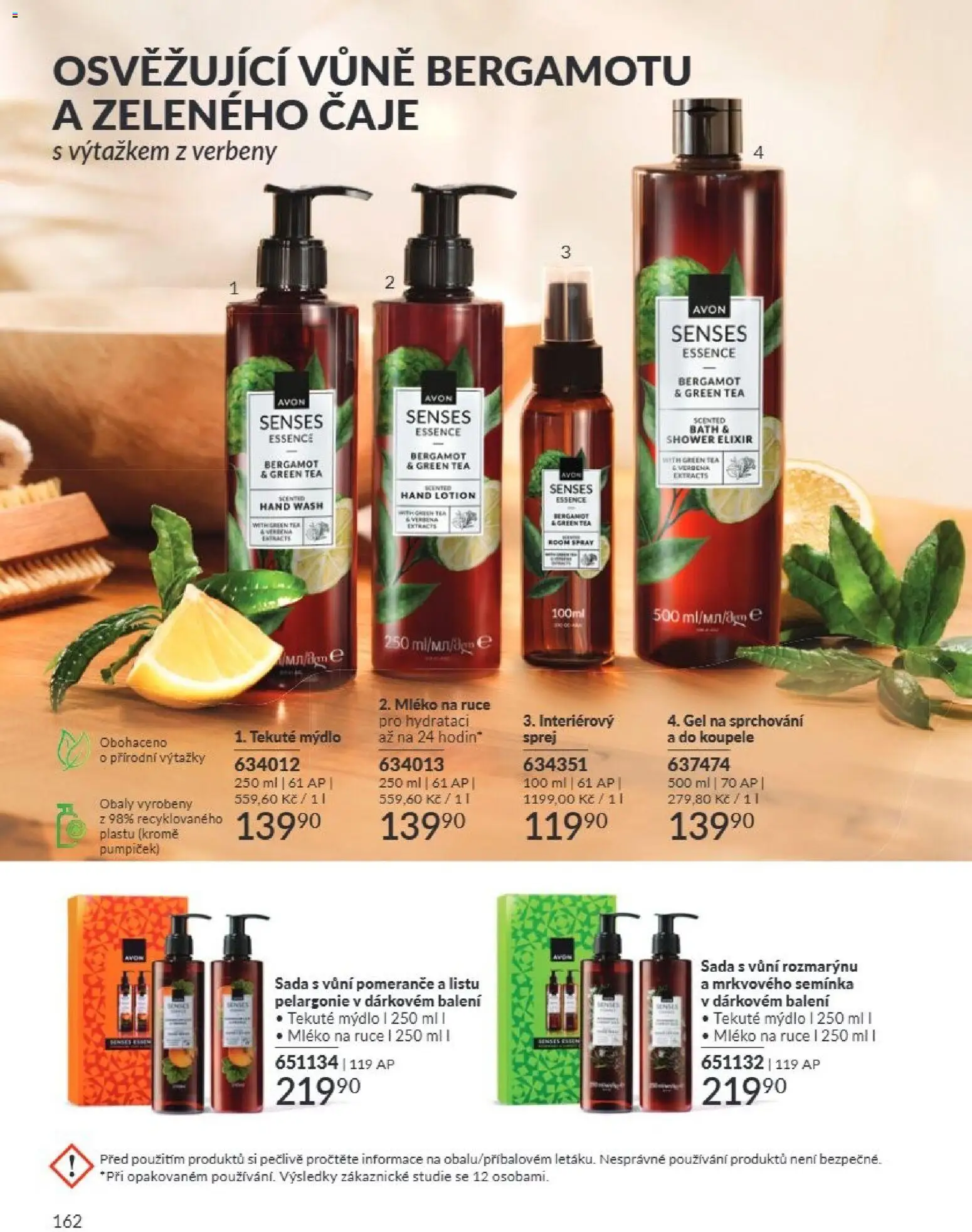 Avon Katalog 08/2026 od 01.08.2026 | Strana: 162 | Produkty: Mléko, Pomeranče, Čaje, Semínka