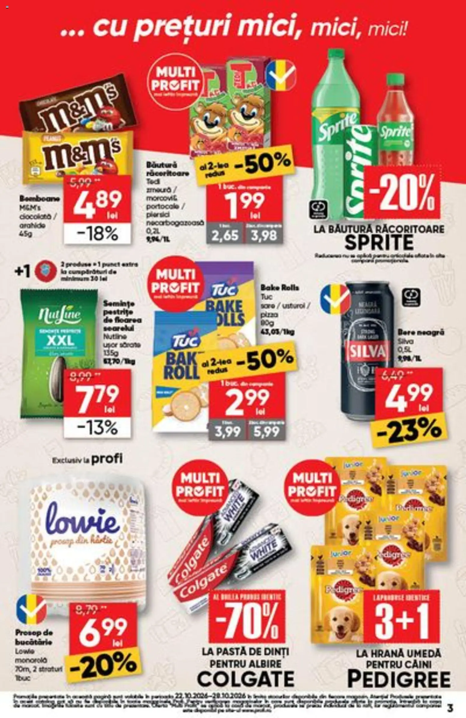 Noul catalog Profi – valabil de la 22.10.2026 | Pagină: 3 | Produse: Bautura racoritoare, Mici, Semințe, Pizza