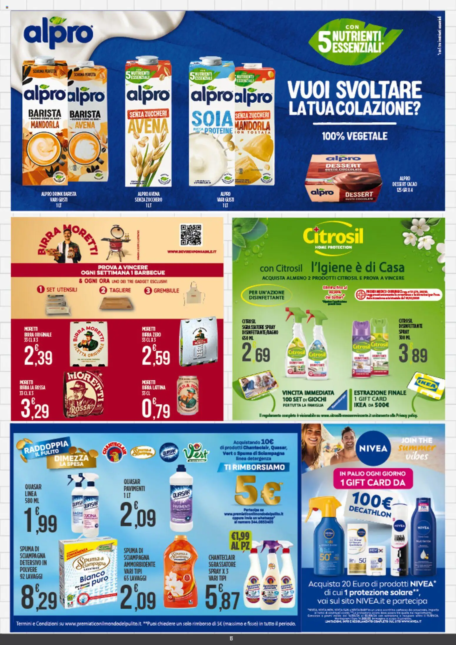 Volantino Euroesse del 01.06.2026 | Pagina: 13 | Prodotti: Spray disinfettante, Ammorbidente, Sgrassatore, Barbecue