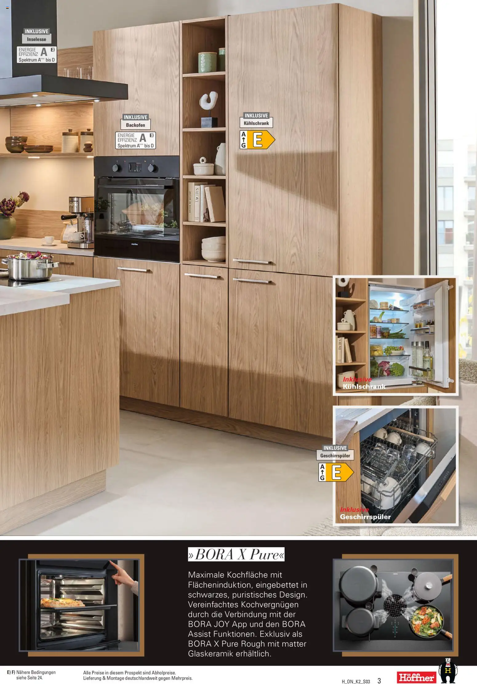 Höffner Prospekt KüchenSpezial – gültig ab 25.09.2026 | Seite: 3 | Produkte: Geschirrspüler, Kühlschrank, Backofen