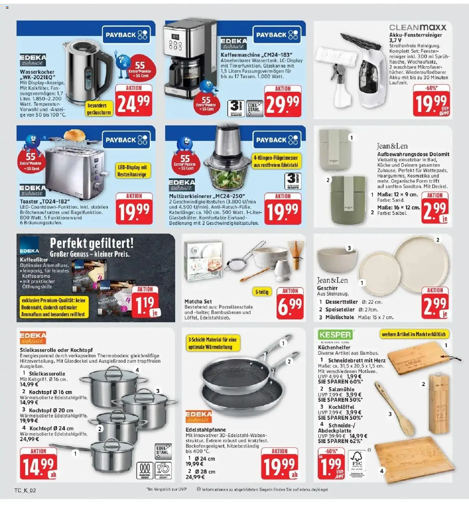 Edeka Prospekt Stuttgart - Feuerbach (ab 14.09.2026) » Angebote Online | Seite: 61 | Produkte: Kaffeemaschine, Wasserkocher, Toaster, Küche
