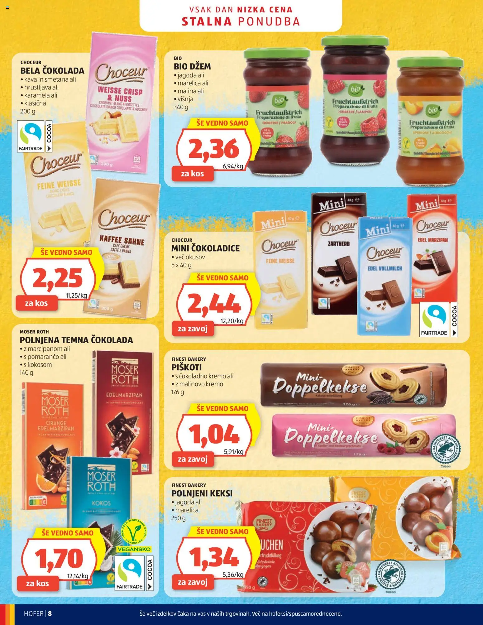 Hofer SI katalog | vrijedi od 13.05.2026 | Stranica: 8 | Proizvodi: Keksi, Kava, Džem, Karamela