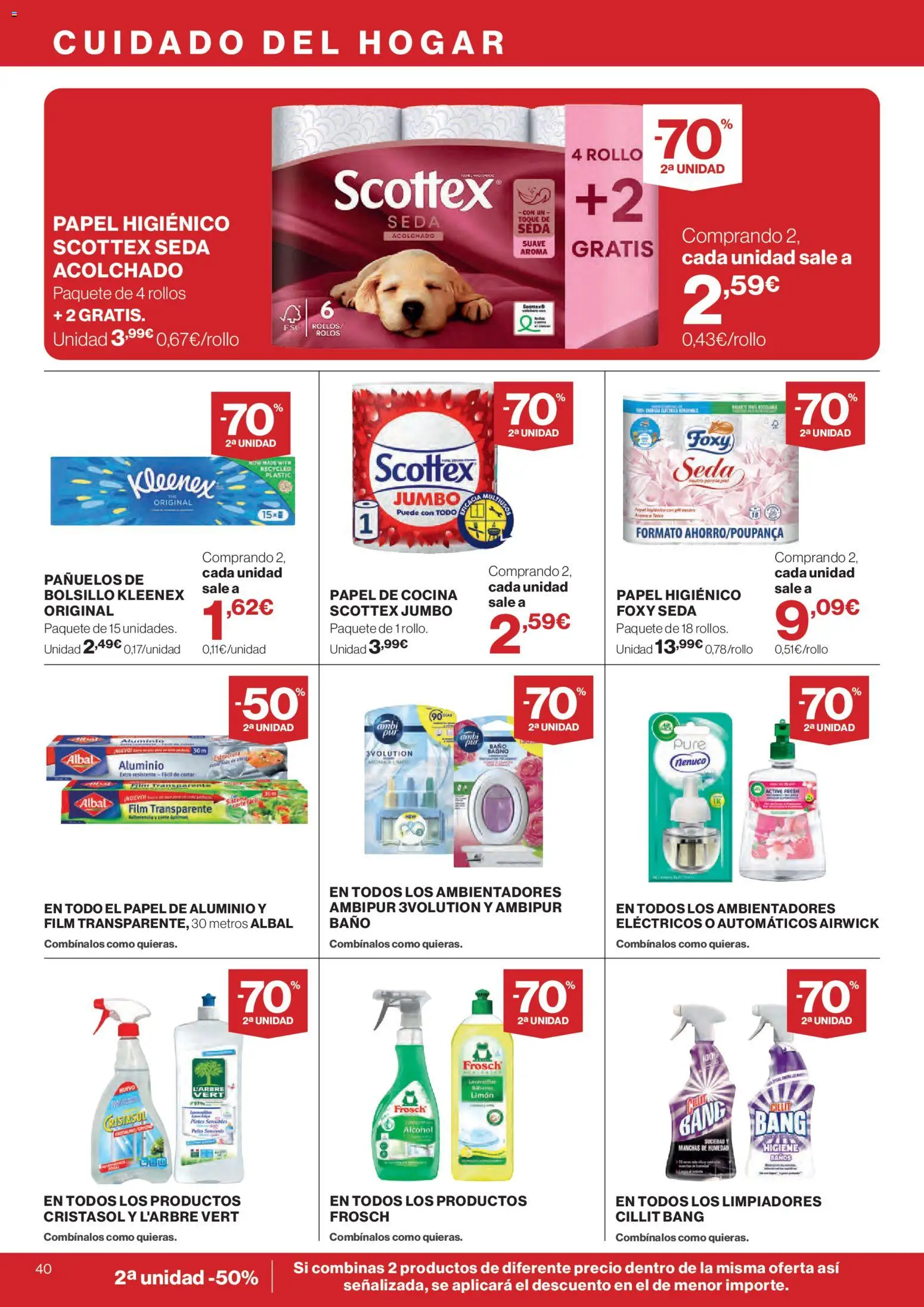 Hipercor catálogo │ válido desde el 24/09/2026 | Página: 40 | Productos: Limón, Cocina, Papel de aluminio, Alcohol