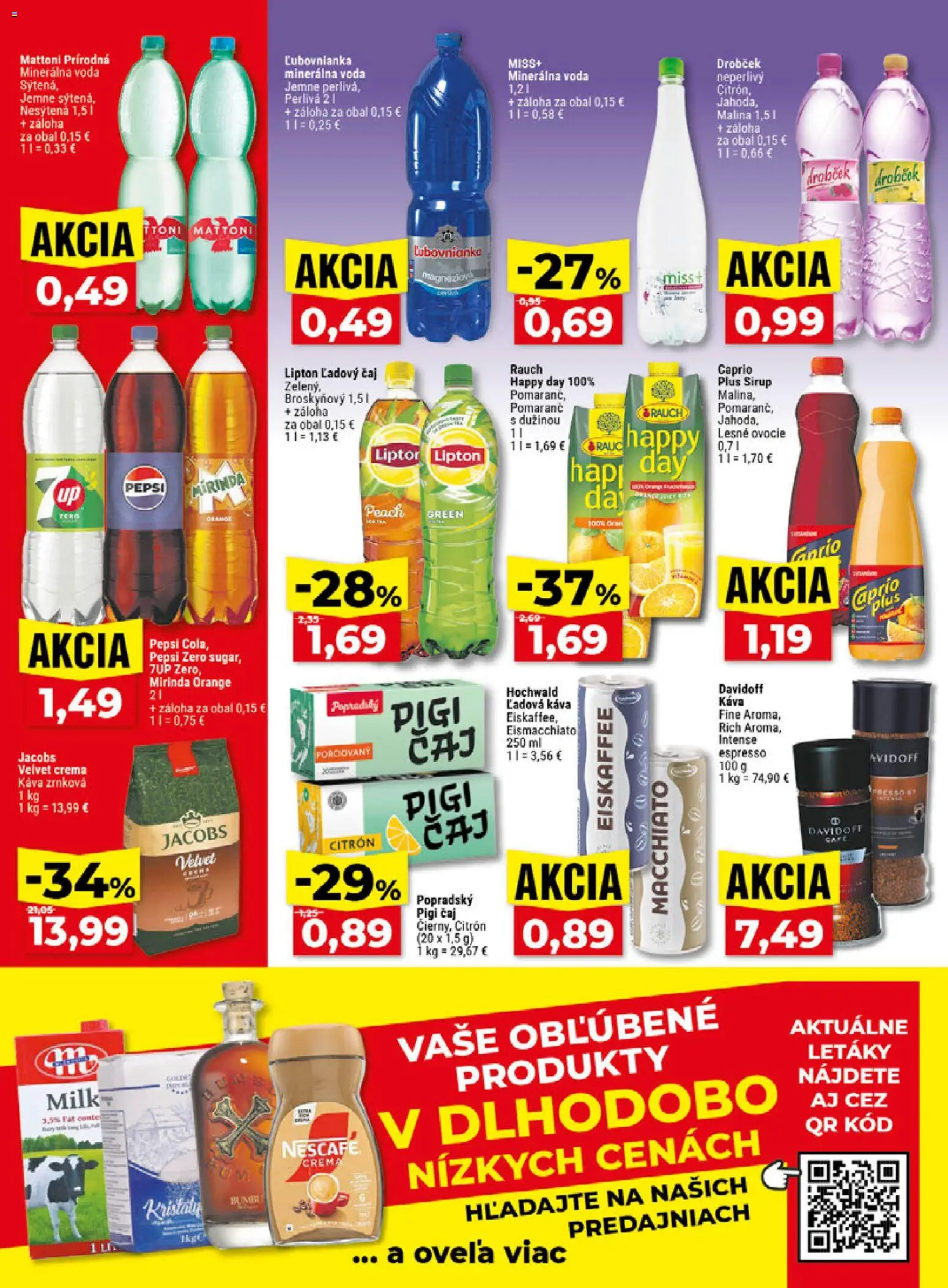 Nové Klas akcie – leták je platný od 19.10.2026 | Strana: 21 | Produkty: Káva, Sirup, Pepsi, Ovocie