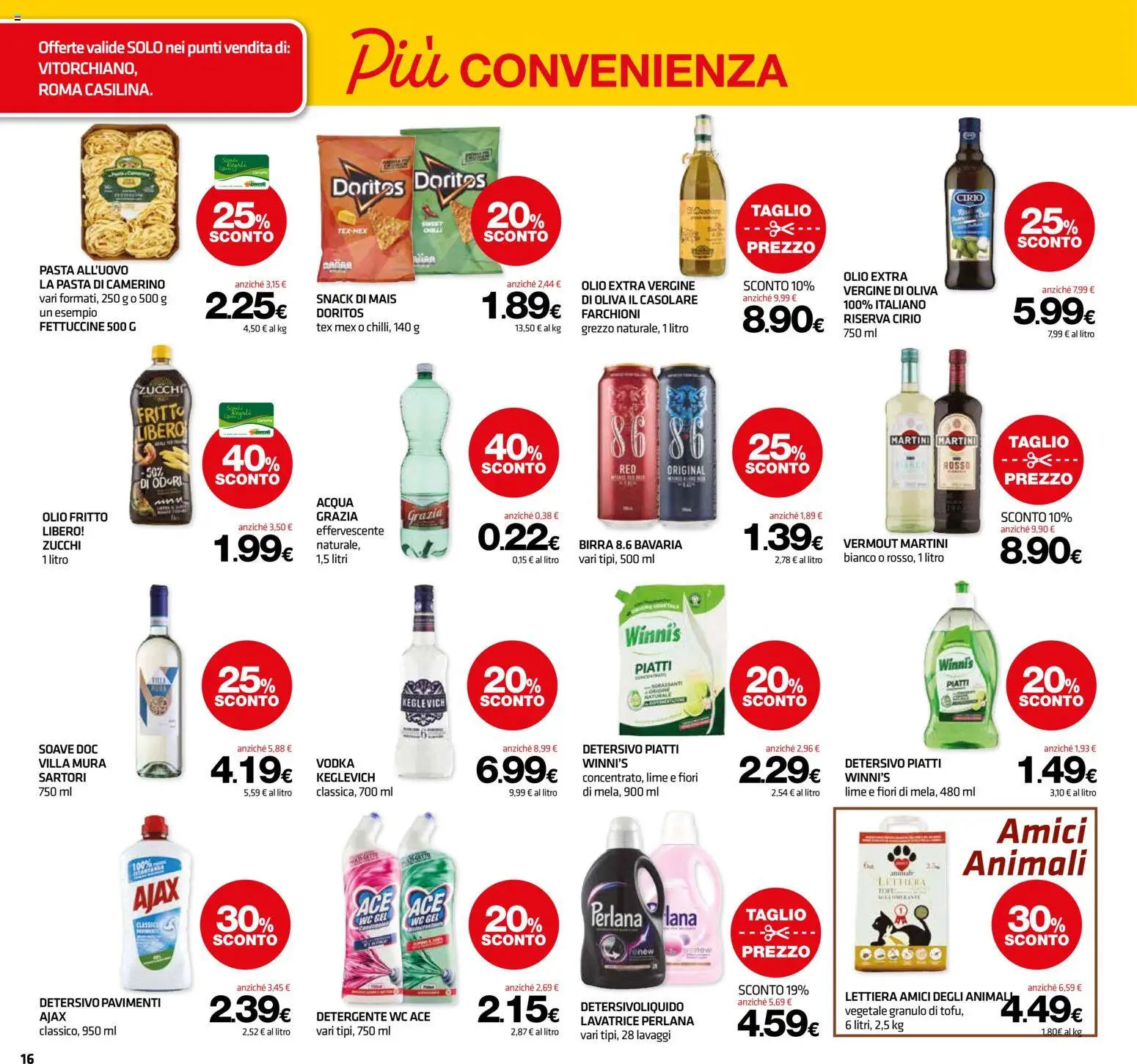 Volantino Superconti del 10/09/2026 | Pagina: 16 | Prodotti: Taglio, Pasta, Olio extra vergine, WC