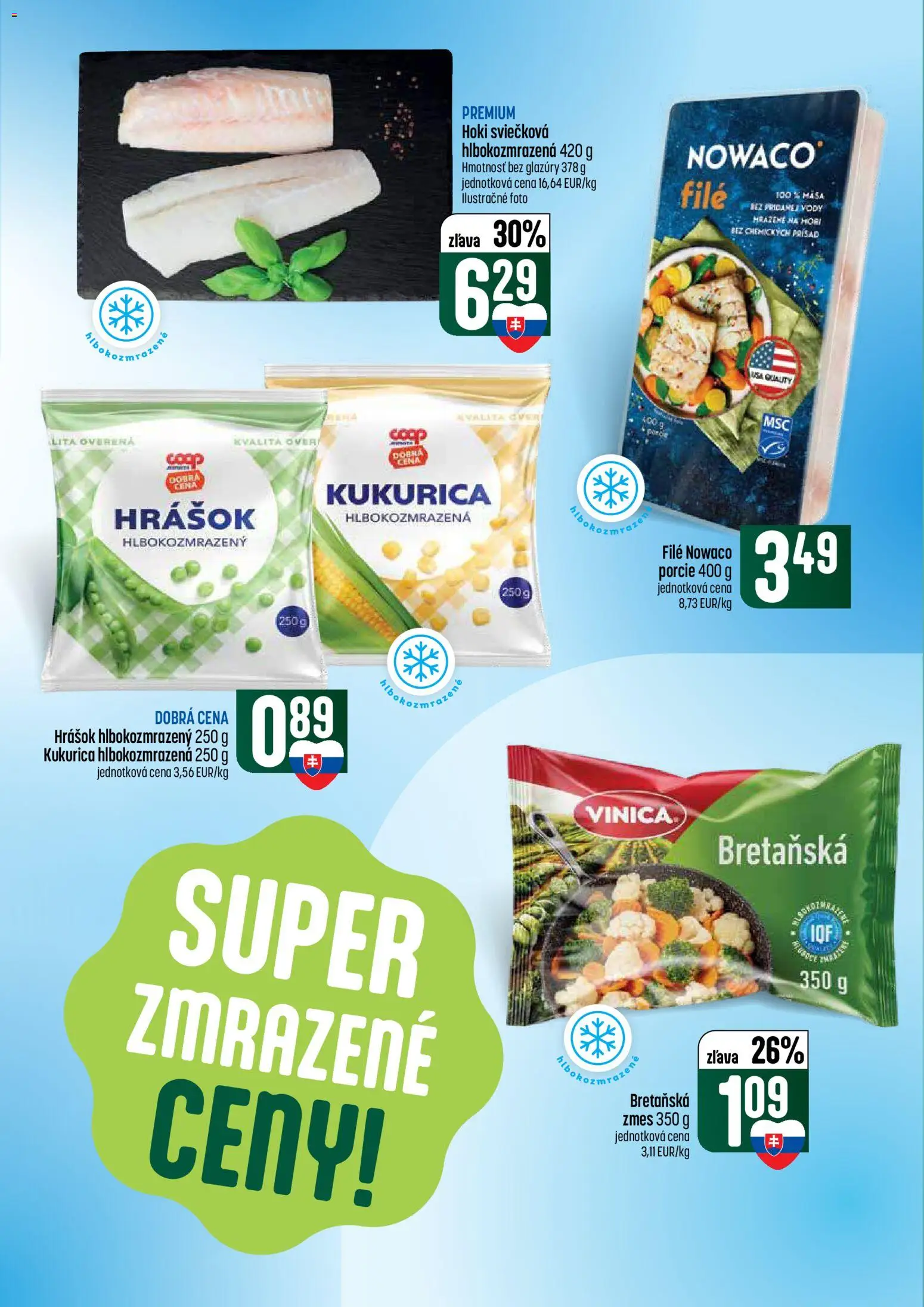 Nové COOP Jednota akcie – leták je platný od 02.07.2026 | Strana: 16 | Produkty: Hrášok, Kukurica