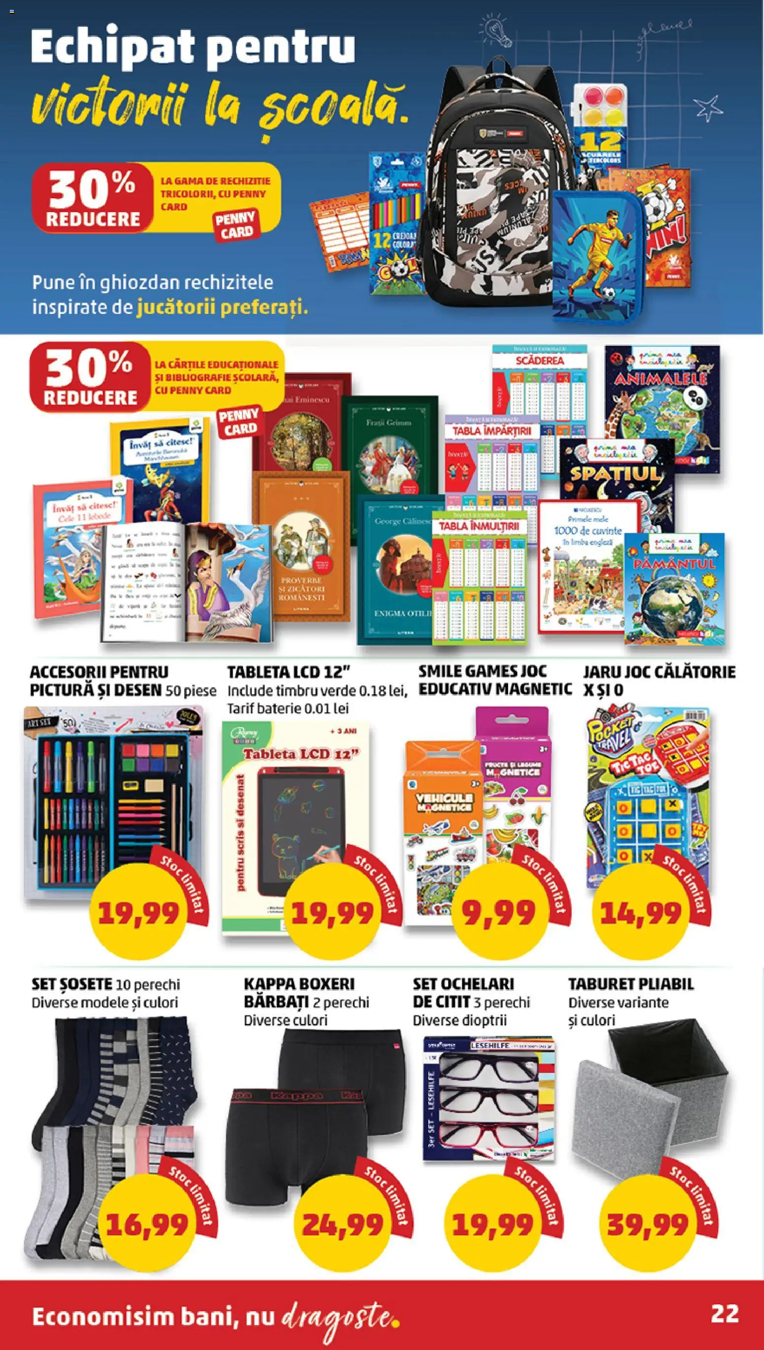 Noul catalog PENNY – valabil de la 12.08.2026 | Pagină: 22 | Produse: Tablă, Sport, Șosete, Legume